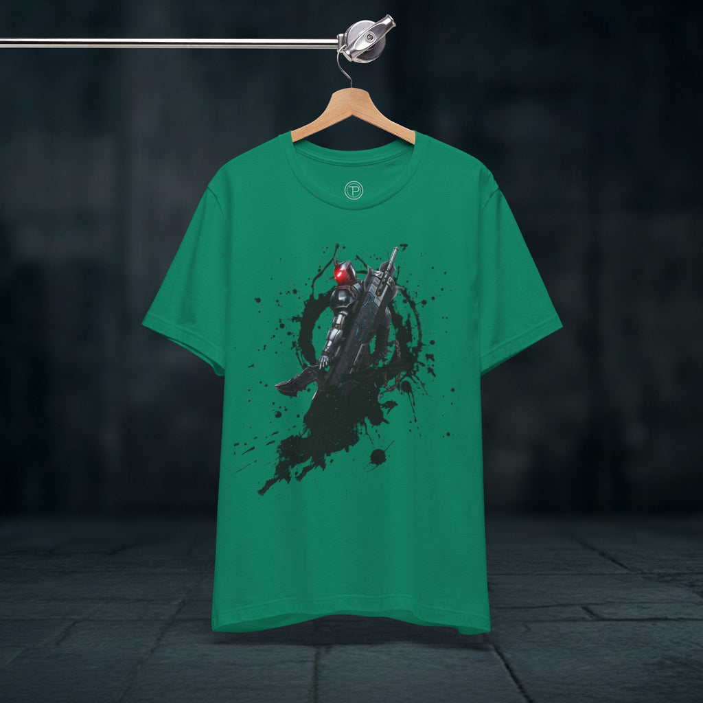 Splatter Noir Rifle Tee — Graphic Military Weapon Shirt