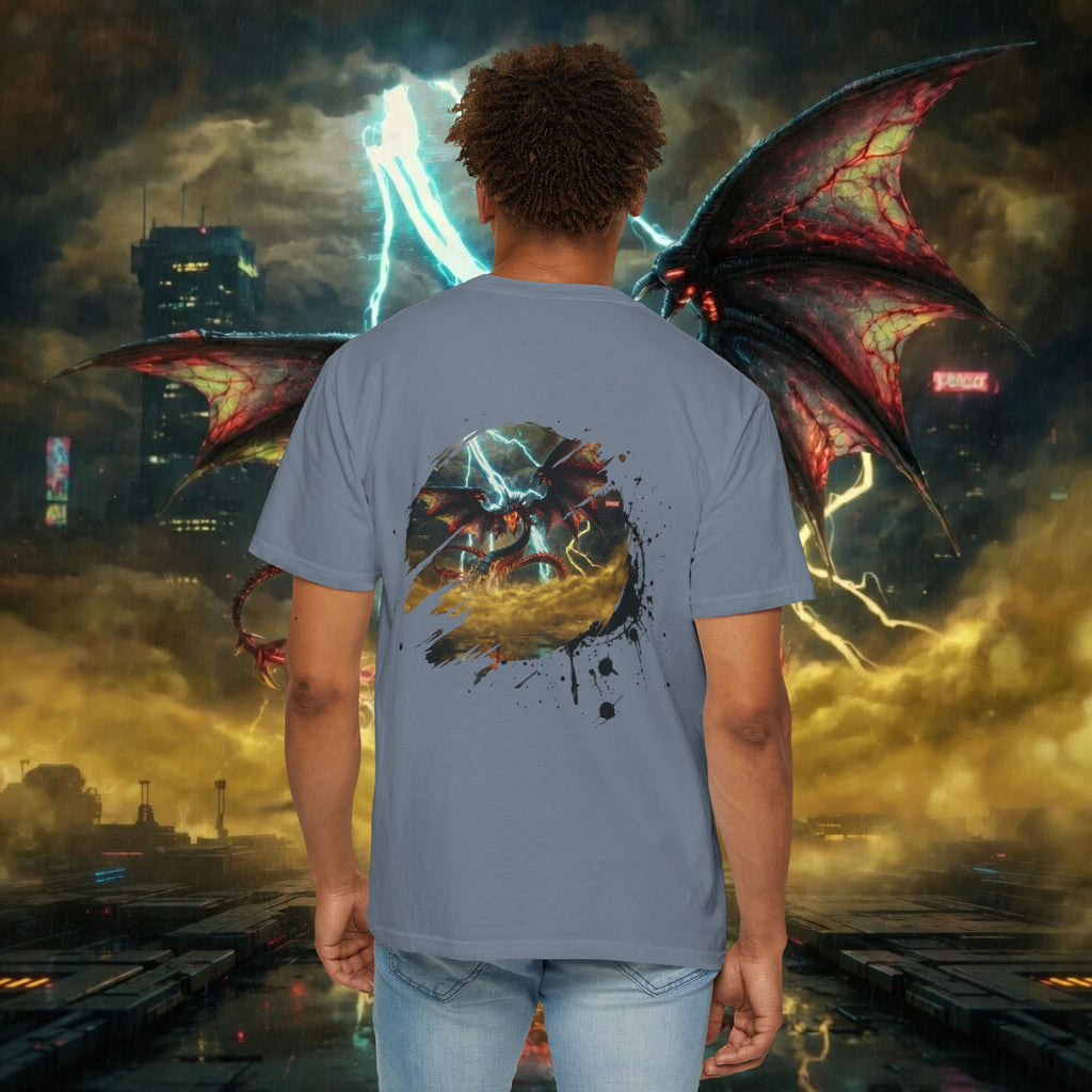 God of the Heavens T-Shirt — Mythic Storm Graphic Tee - slifer the sky dragon