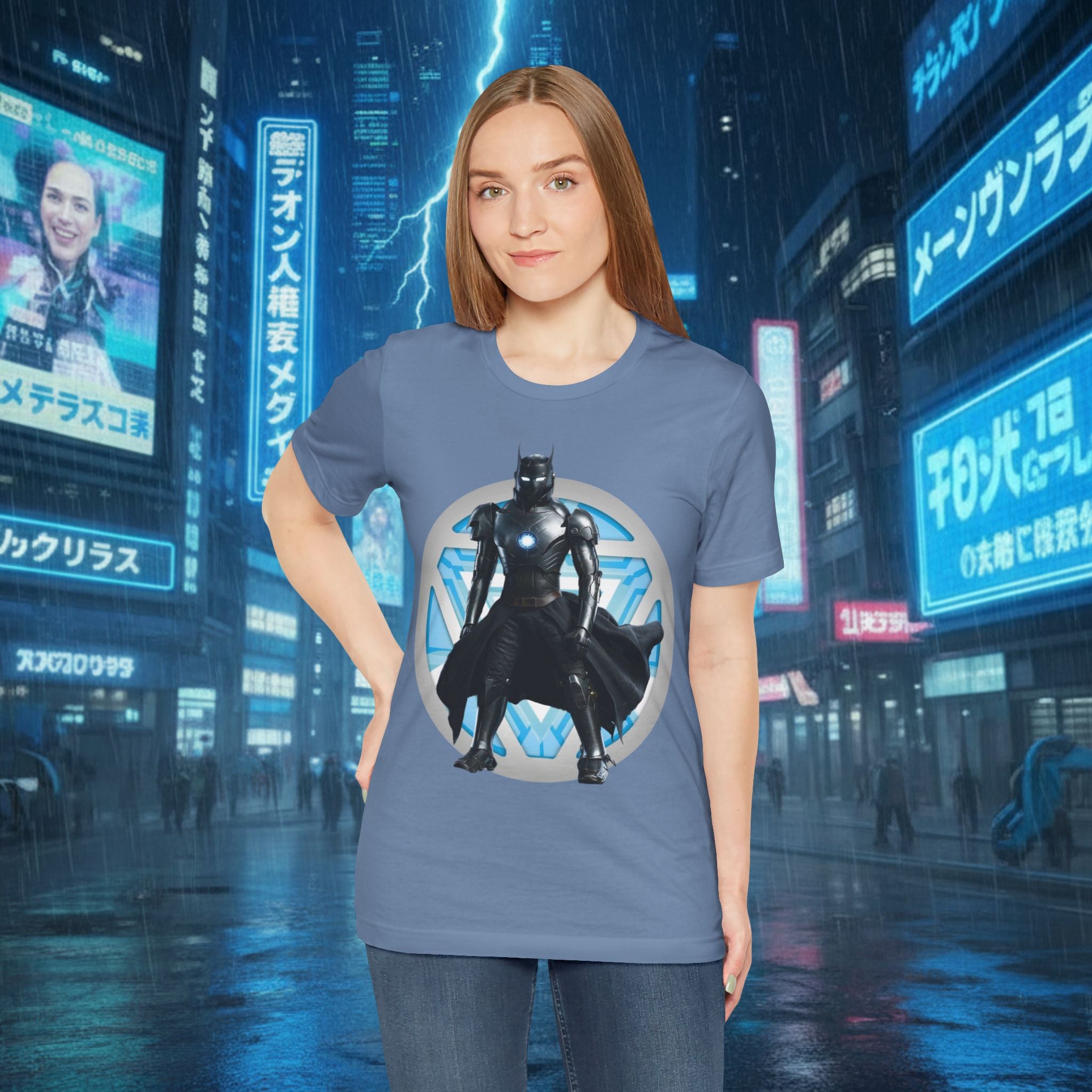 Batman Armor Graphic Tee – Futuristic Superhero T-Shirt - IRONMAN