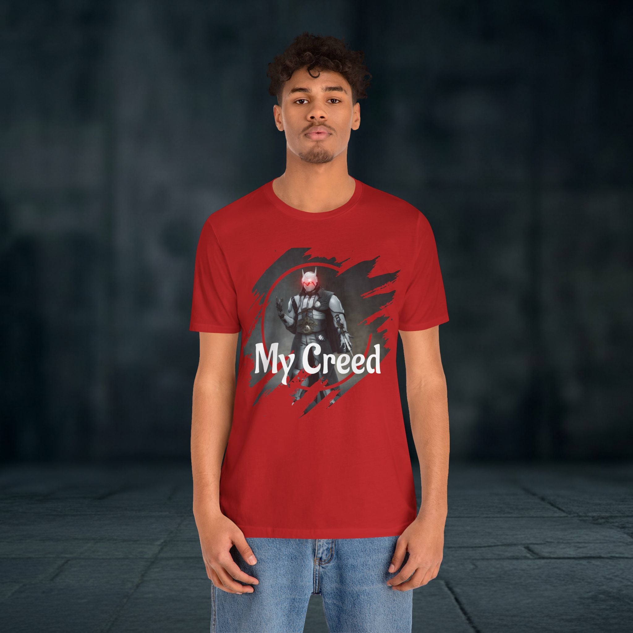 My Creed T-Shirt — Dark Knight Sci‑Fi Graphic Tee