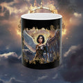 Angel Warrior Ceramic Mug — Gothic Halo Fantasy Coffee Cup (11oz, 15oz) - Alita Battle Angel Two Wings