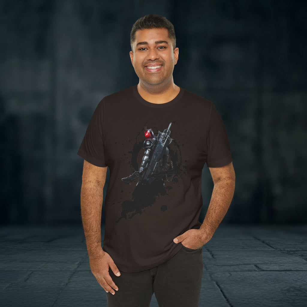 Splatter Noir Rifle Tee — Graphic Military Weapon Shirt