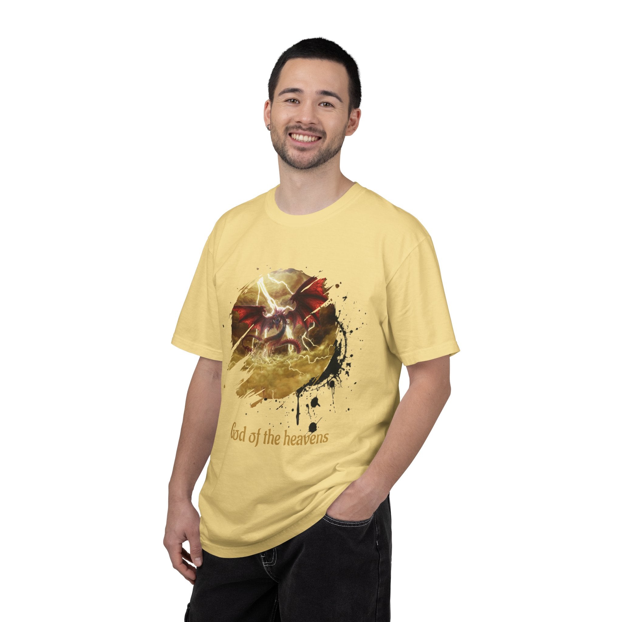 God of the Heavens T-Shirt — Mythic Storm Graphic Tee - slifer the sky dragon