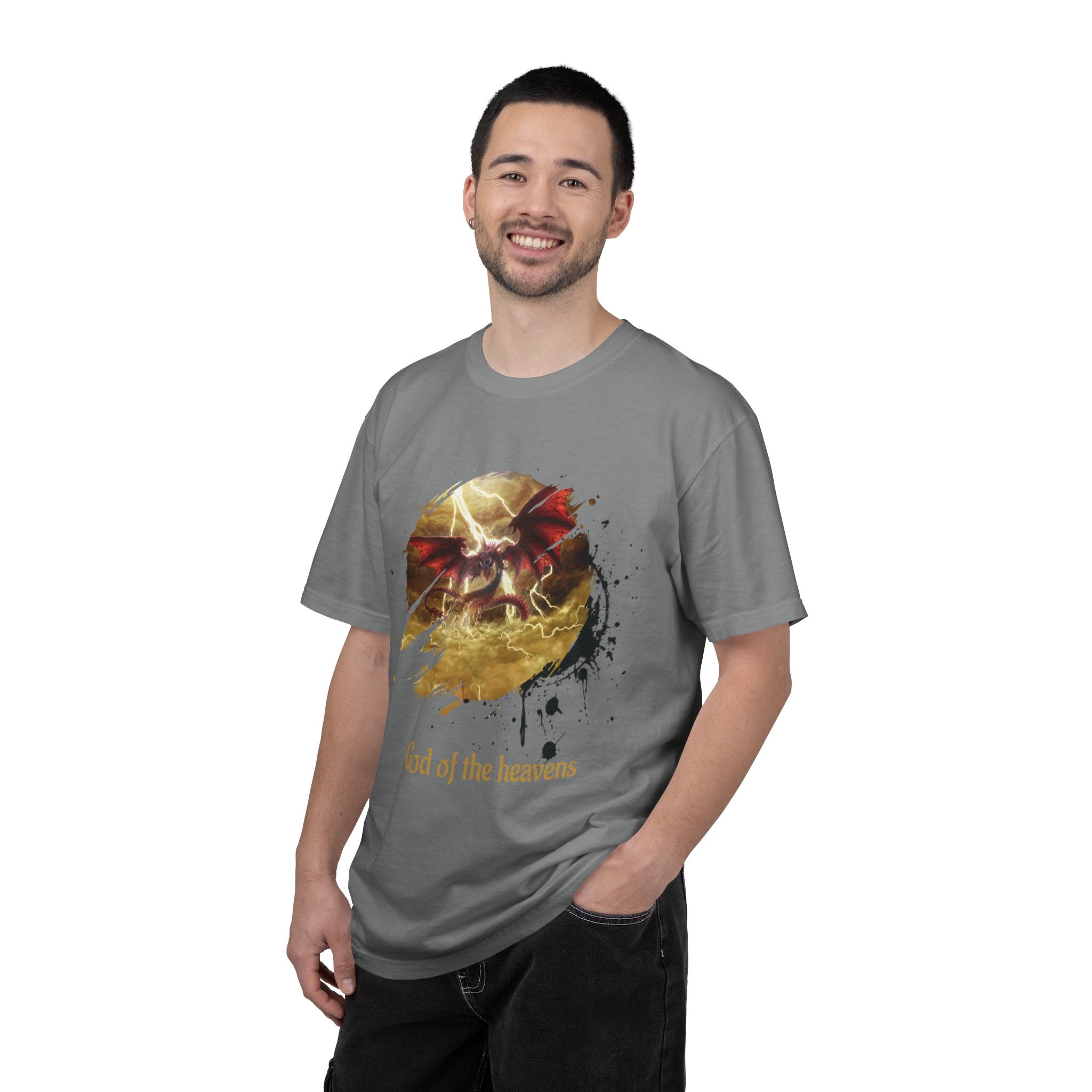God of the Heavens T-Shirt — Mythic Storm Graphic Tee - slifer the sky dragon