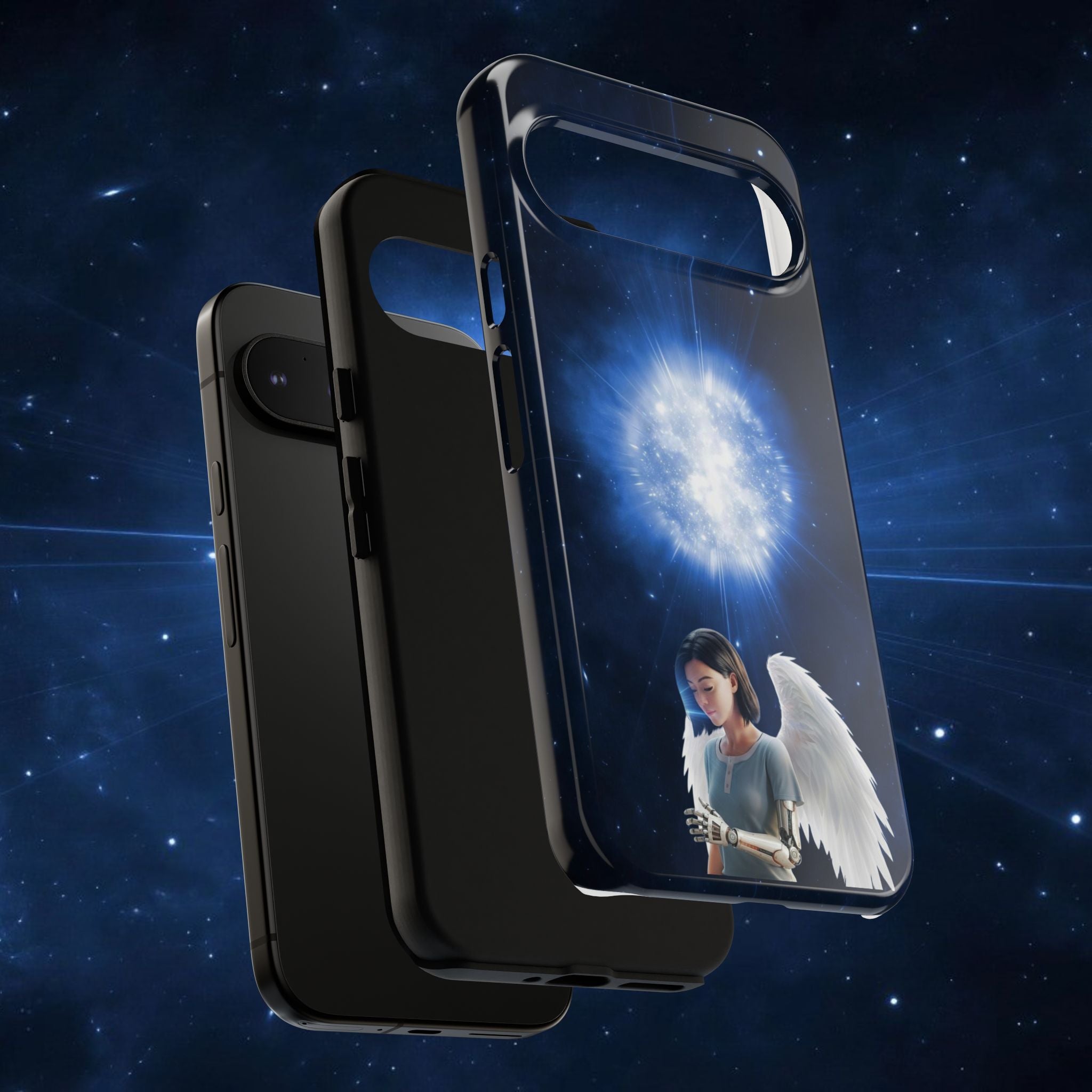 Angel Wings Galaxy Phone Case — Cosmic Light Protective Case ALITA BATTLE ANGEL