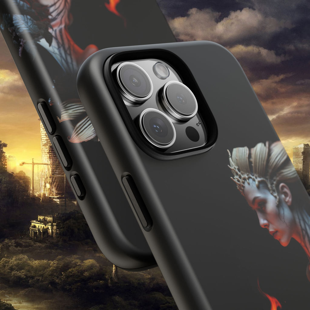 Fire Queen Phone Case — Dark Fantasy iPhone Armor - Alexia Ashford Side Face