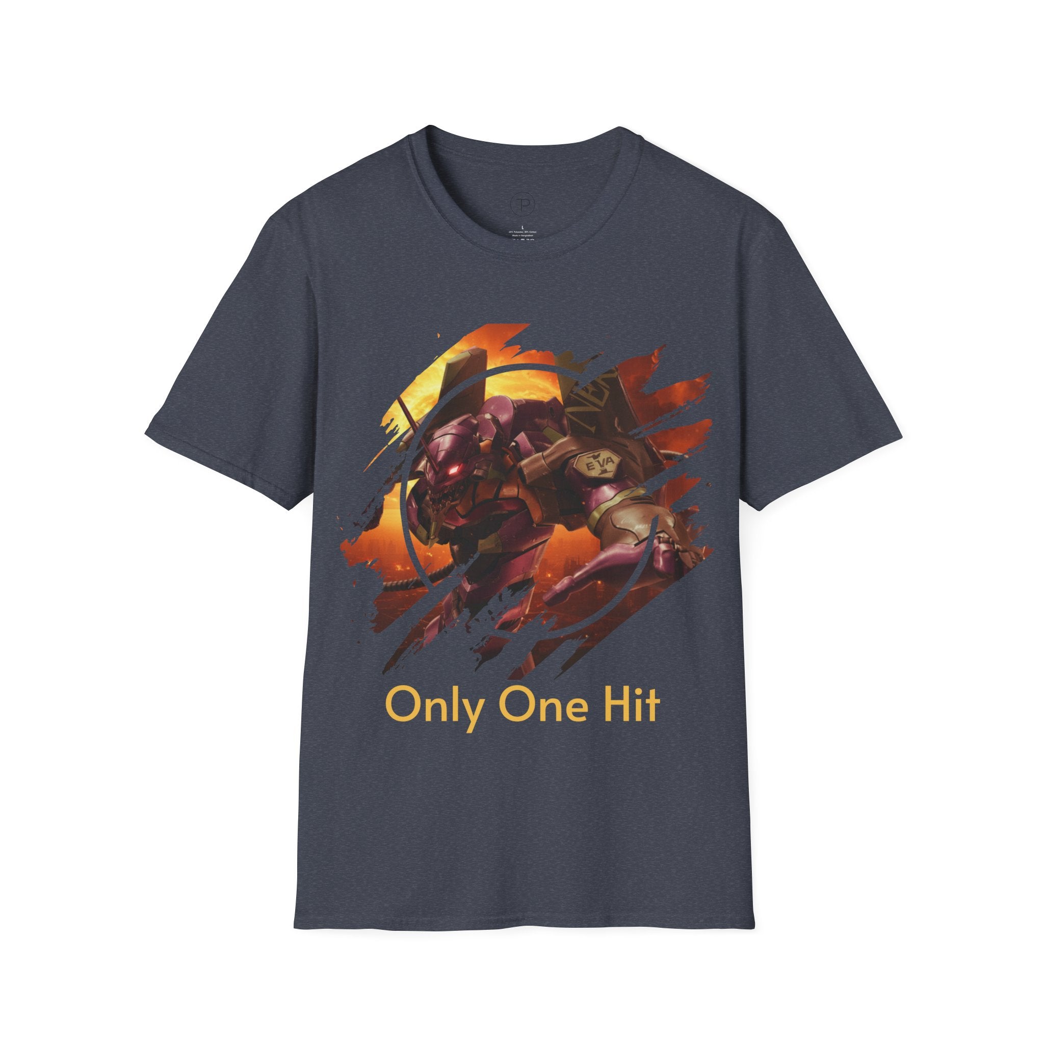 Only One Hit T-Shirt — Gamer Mech Battle Tee - EVA 1 - Neon Genesis Evangelion