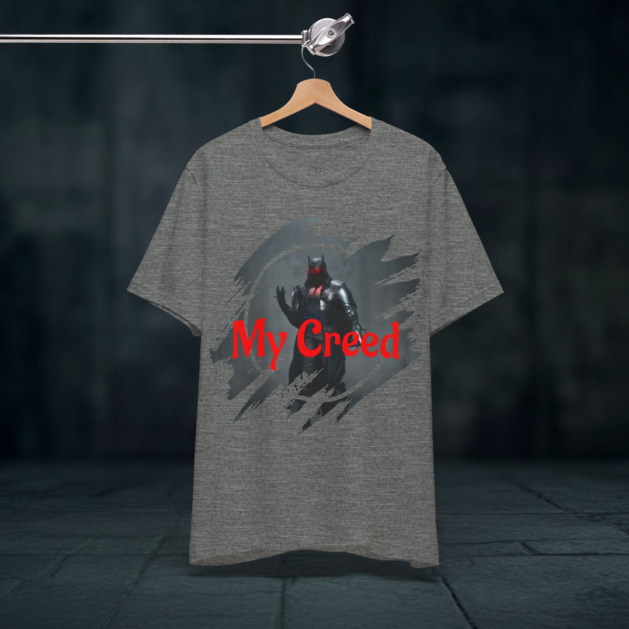 My Creed Graphic Tee — Dark Knight Sci‑Fi Illustration T‑Shirt