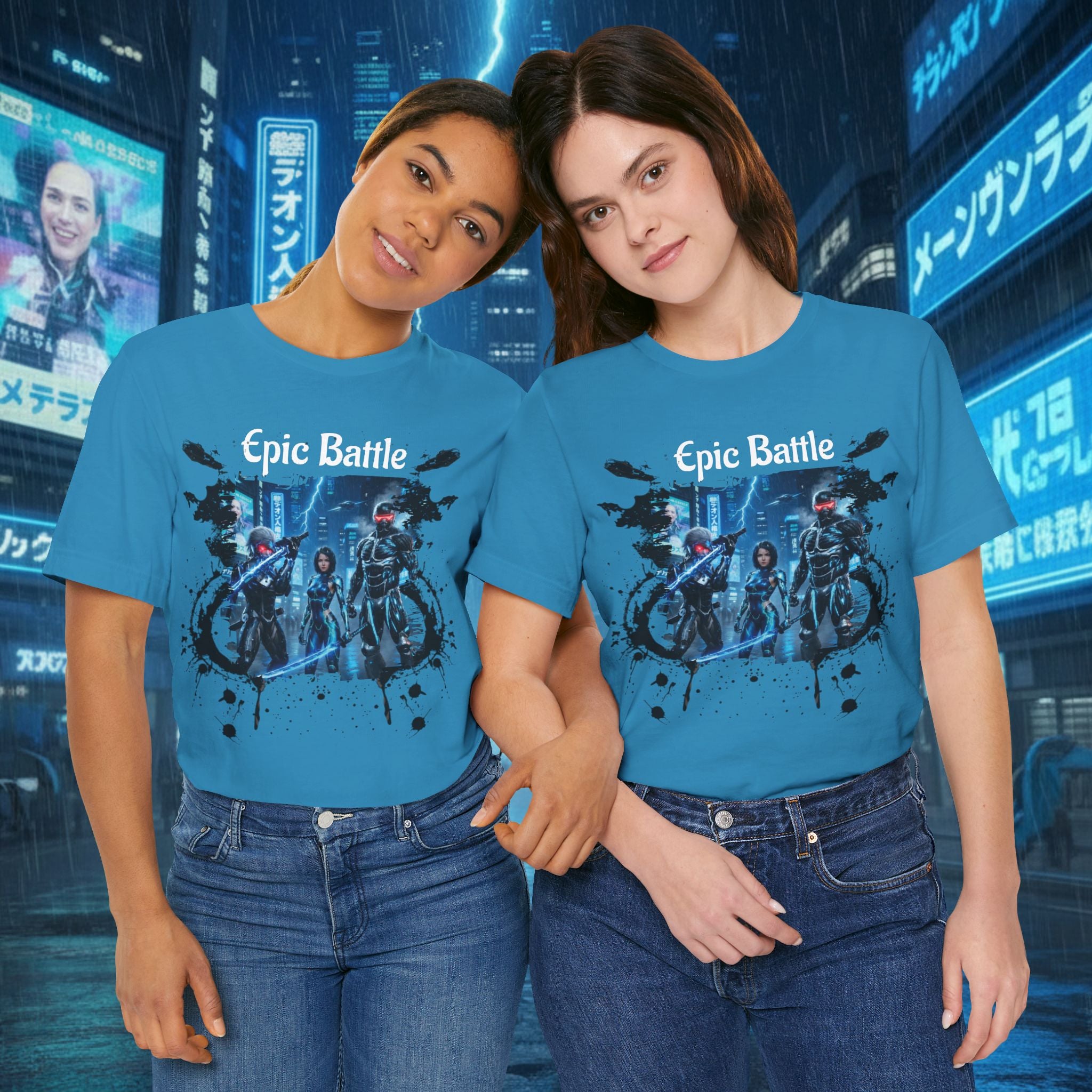 Epic Battle Tee — Sci‑Fi Gamer Graphic T-Shirt - Battle Suits
