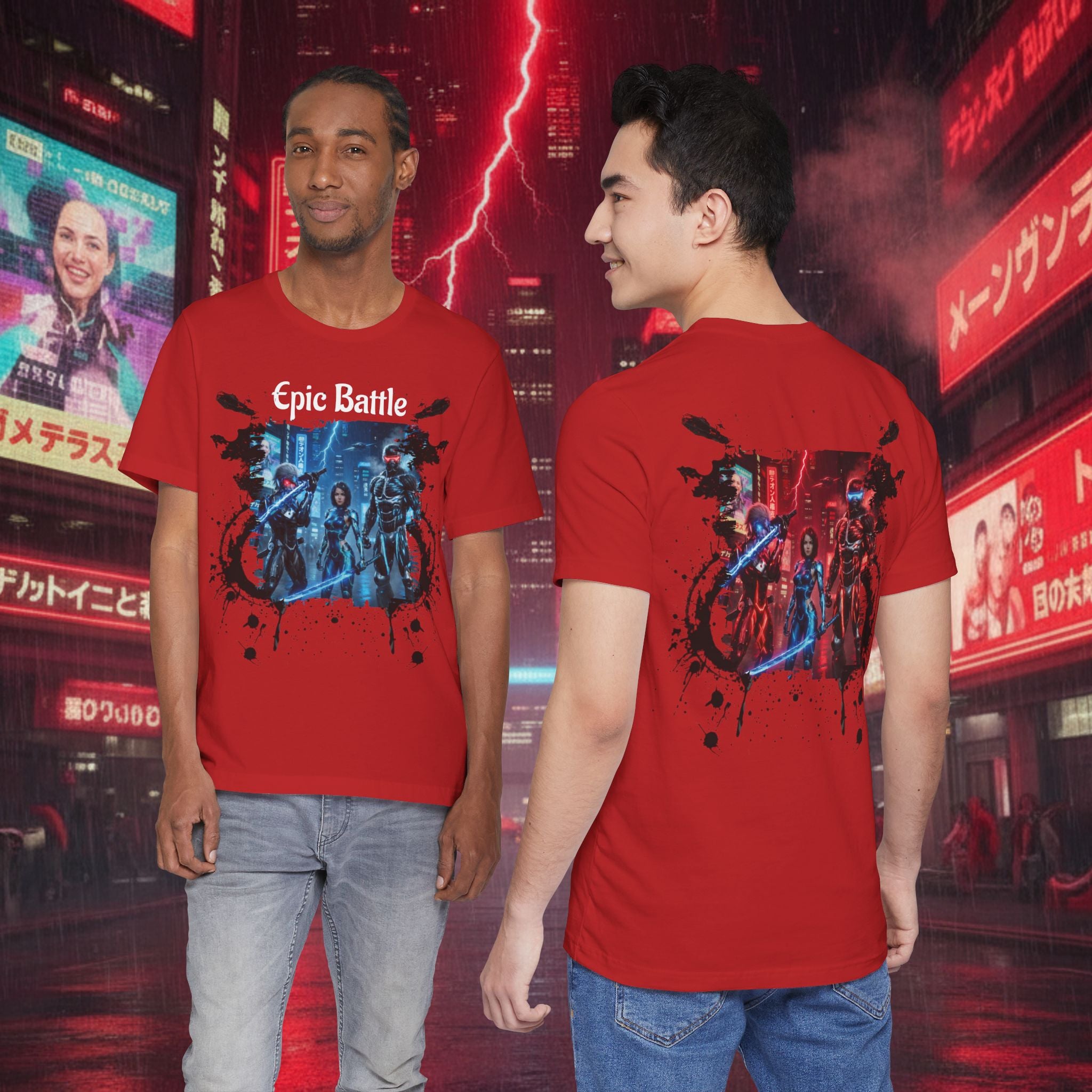 Epic Battle Tee — Sci‑Fi Gamer Graphic T-Shirt - Battle Suits