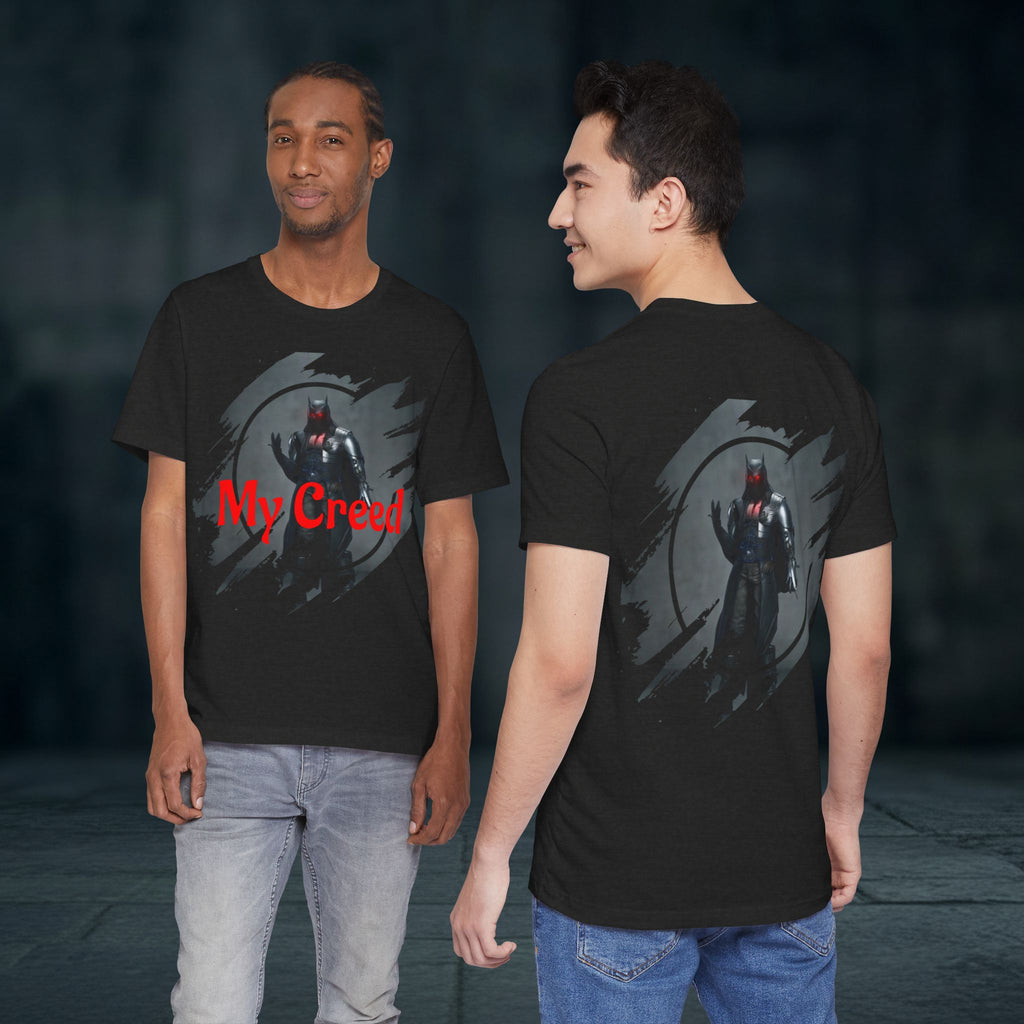 My Creed Graphic Tee — Dark Knight Sci‑Fi Illustration T‑Shirt