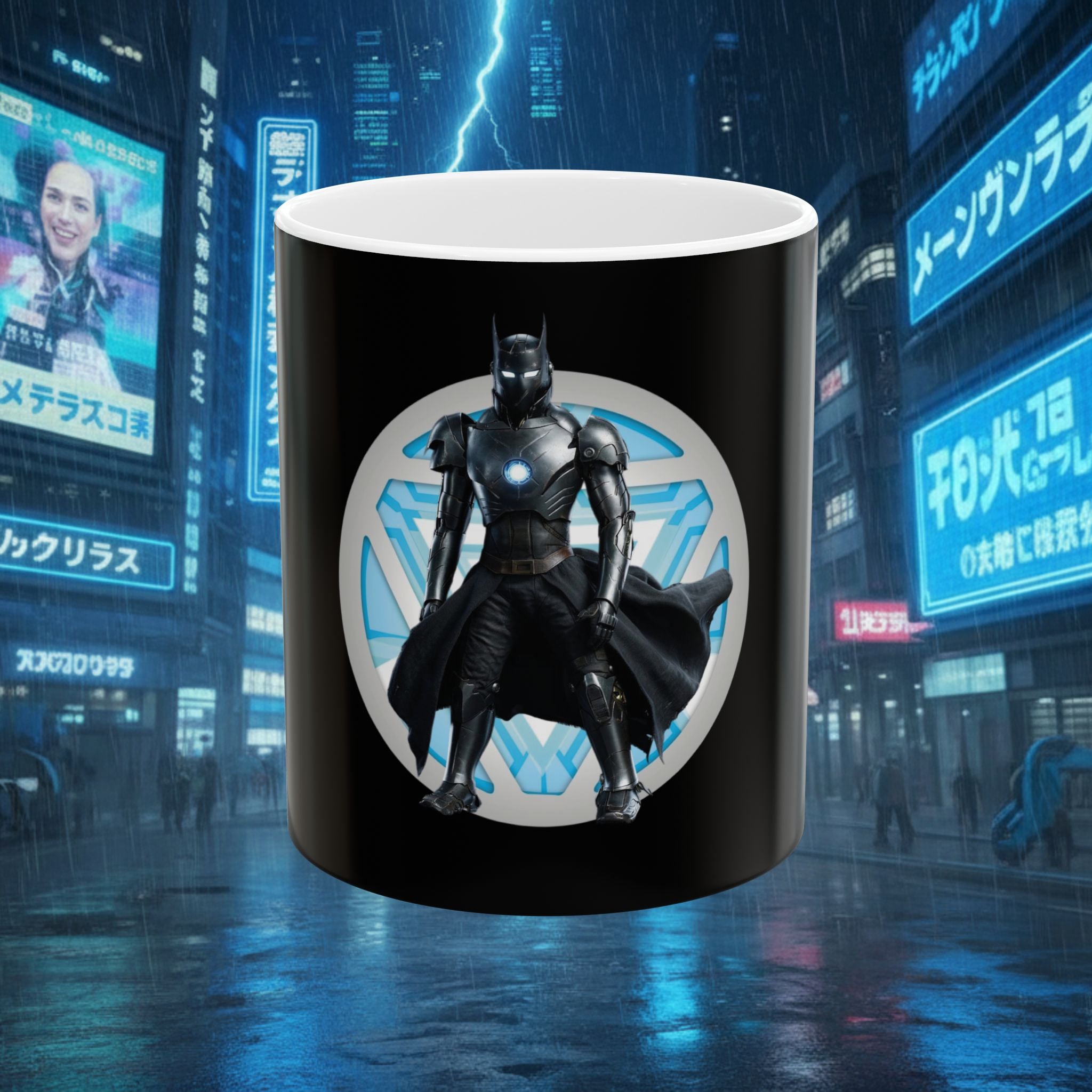 Batman Iron Suit Ceramic Mug – Superhero Coffee Cup (11oz/15oz) -IRONMAN