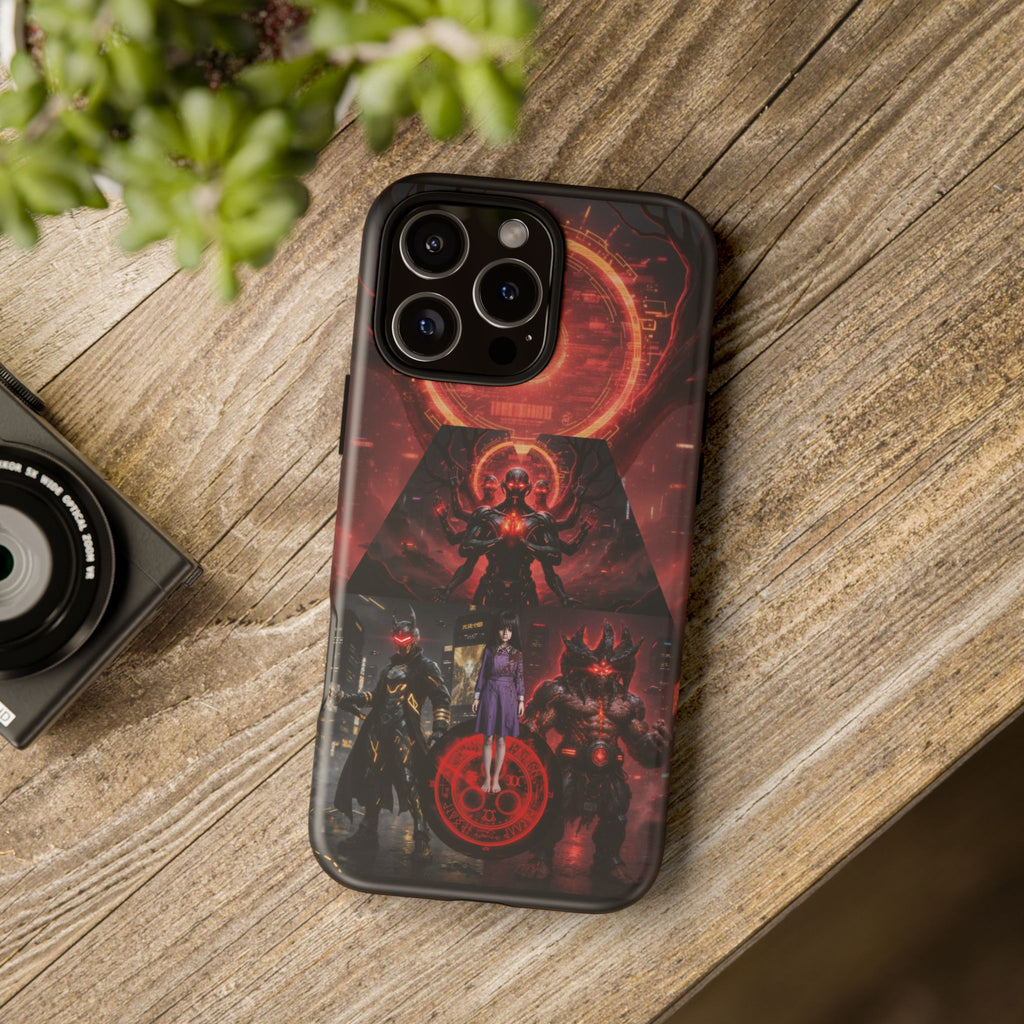Demonic Guardians Phone Case — Red Occult Sigil Urban Fantasy iPhone Cover