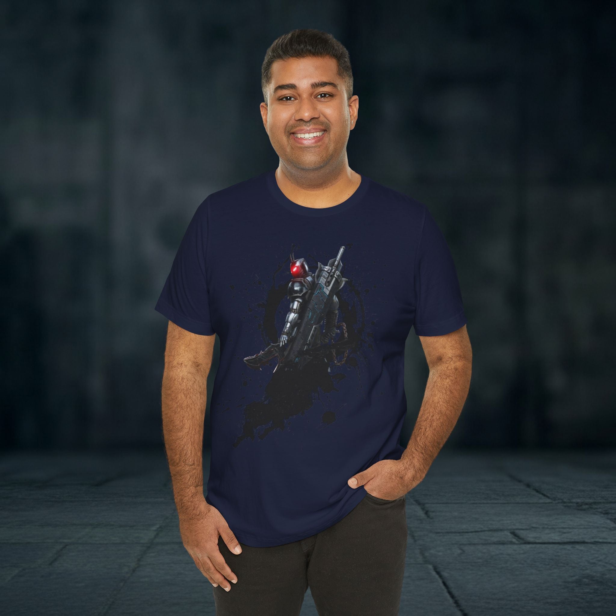Splatter Noir Rifle Tee — Graphic Military Weapon Shirt