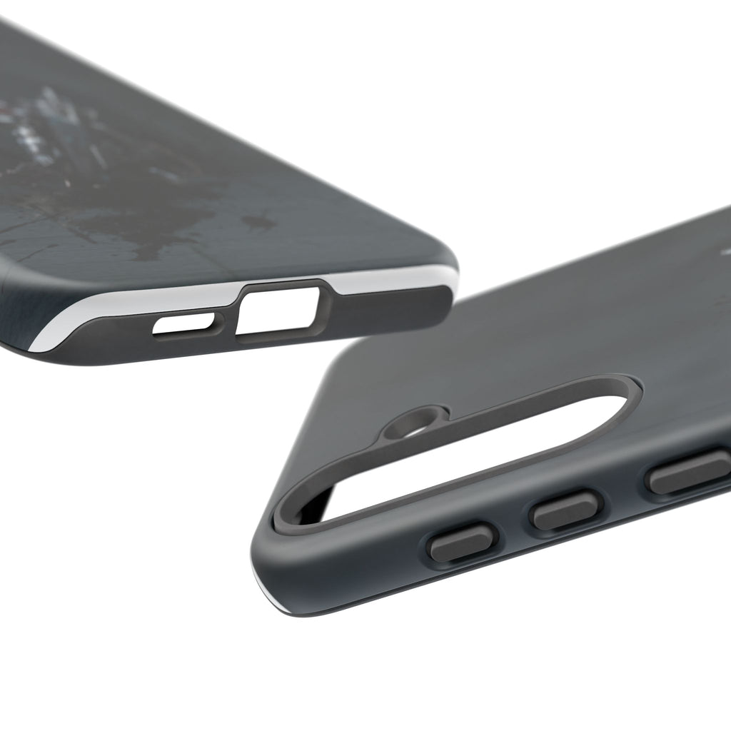 Tough Cases: Dark Cyber Soldier Phone Case — Rugged Sci‑Fi Armor Design
