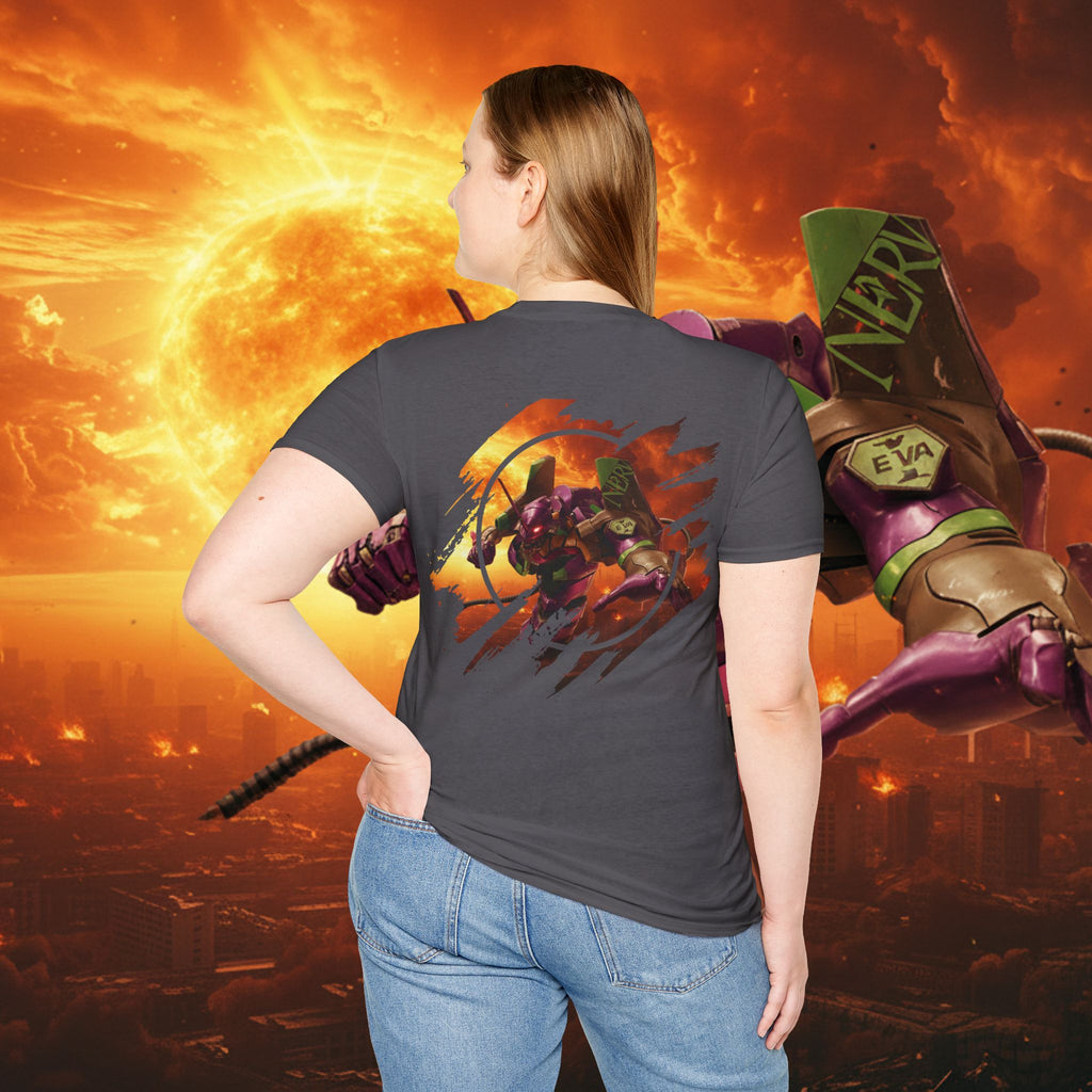 Only One Hit T-Shirt — Gamer Mech Battle Tee - EVA 1 - Neon Genesis Evangelion
