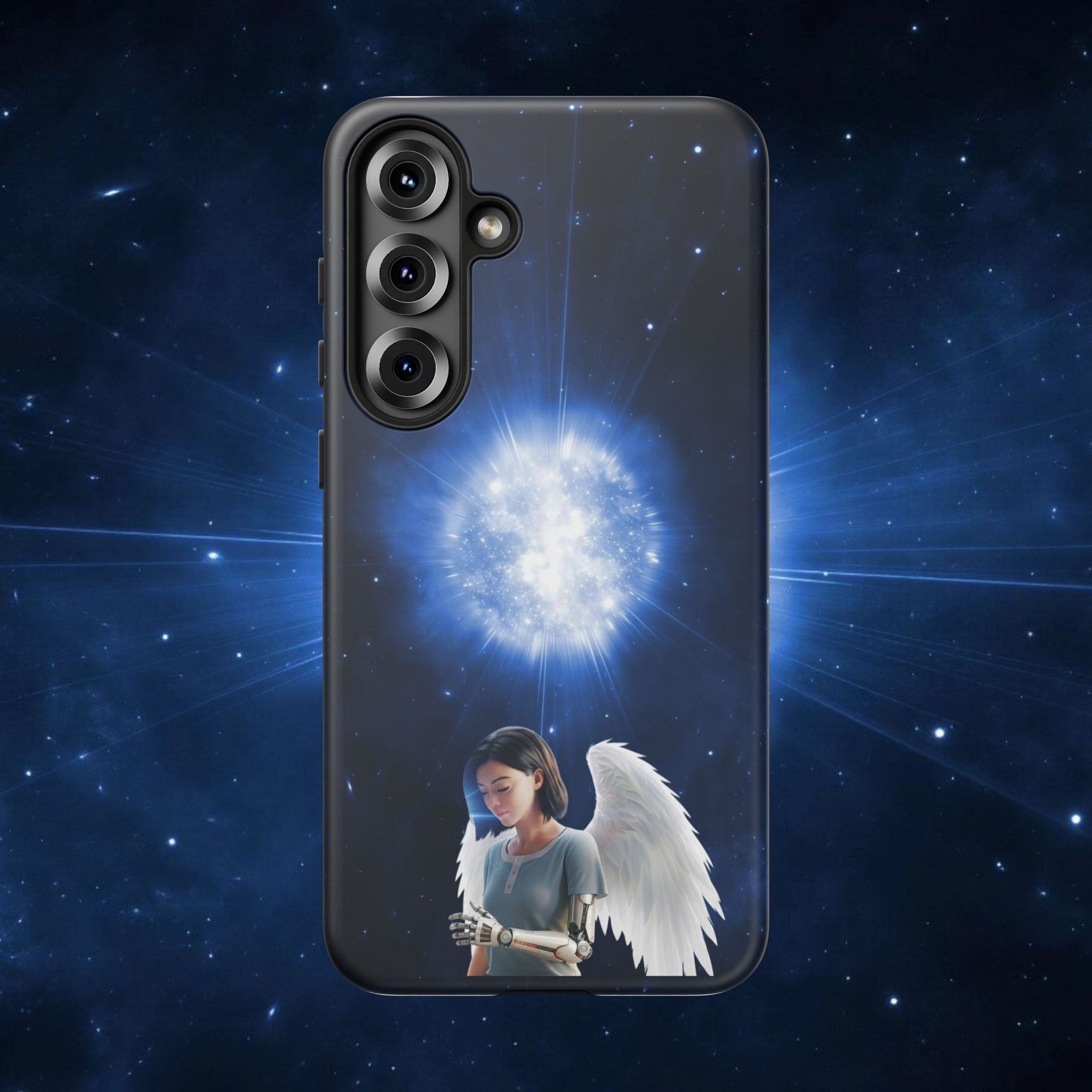 Angel Wings Galaxy Phone Case — Cosmic Light Protective Case ALITA BATTLE ANGEL