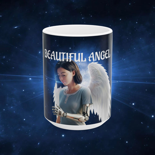 Beautiful Angel Ceramic Mug — Angelic Robotic Guardian Coffee Cup (11oz/15oz) - ALITA BATTLE ANGEL