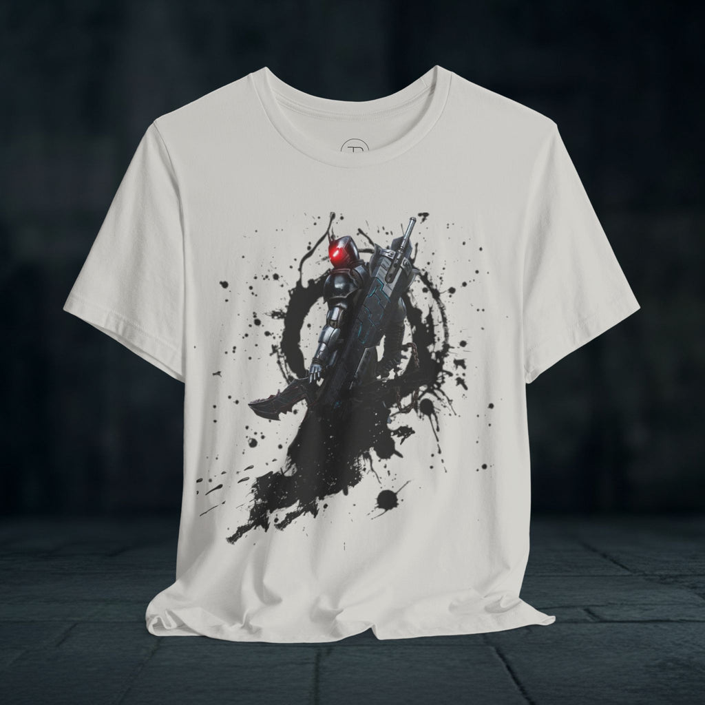 Splatter Noir Rifle Tee — Graphic Military Weapon Shirt