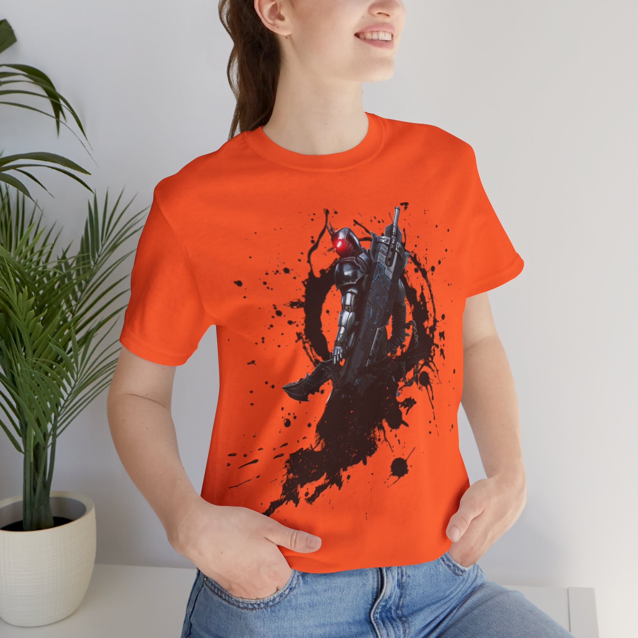 Splatter Noir Rifle Tee — Graphic Military Weapon Shirt