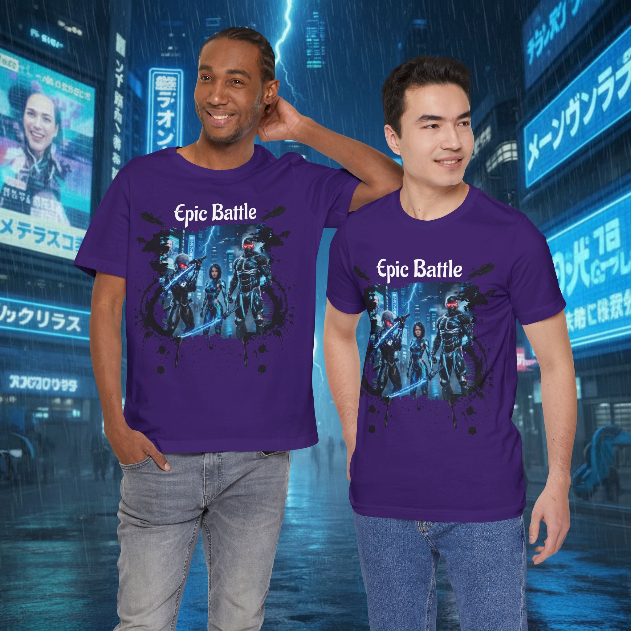 Epic Battle Tee — Sci‑Fi Gamer Graphic T-Shirt - Battle Suits