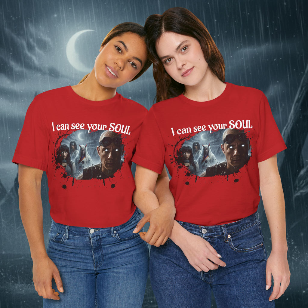 I Can See Your Soul T-Shirt — Gothic Horror Movie Graphic Tee - Byakugan Family and Riddick
