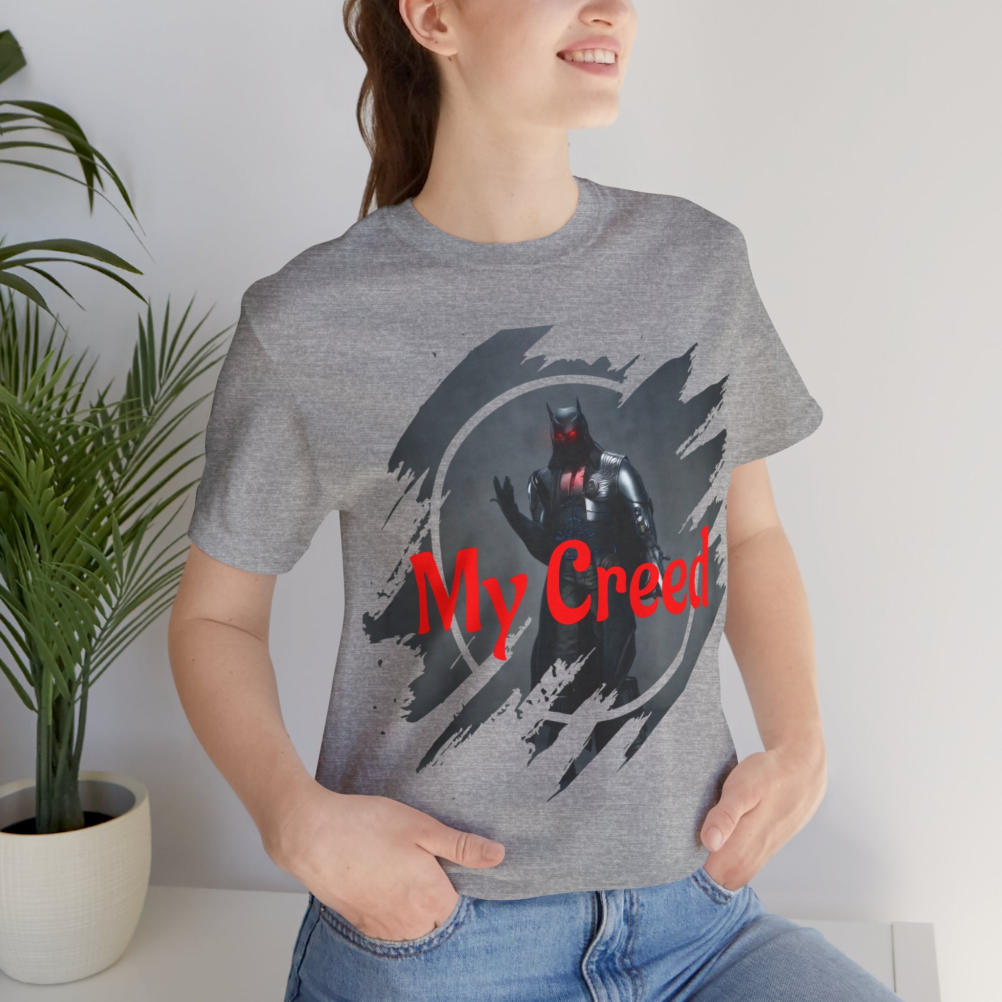 My Creed Graphic Tee — Dark Knight Sci‑Fi Illustration T‑Shirt