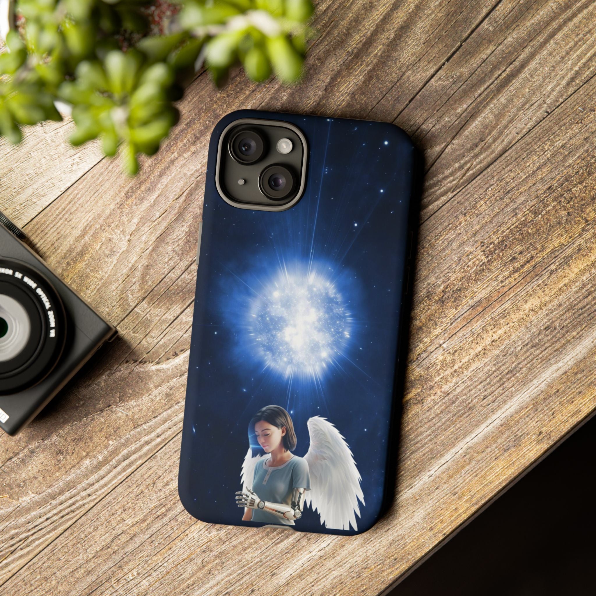 Angel Wings Galaxy Phone Case — Cosmic Light Protective Case ALITA BATTLE ANGEL
