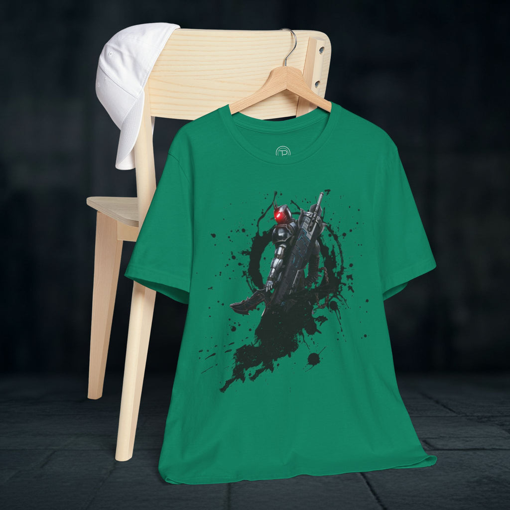 Splatter Noir Rifle Tee — Graphic Military Weapon Shirt