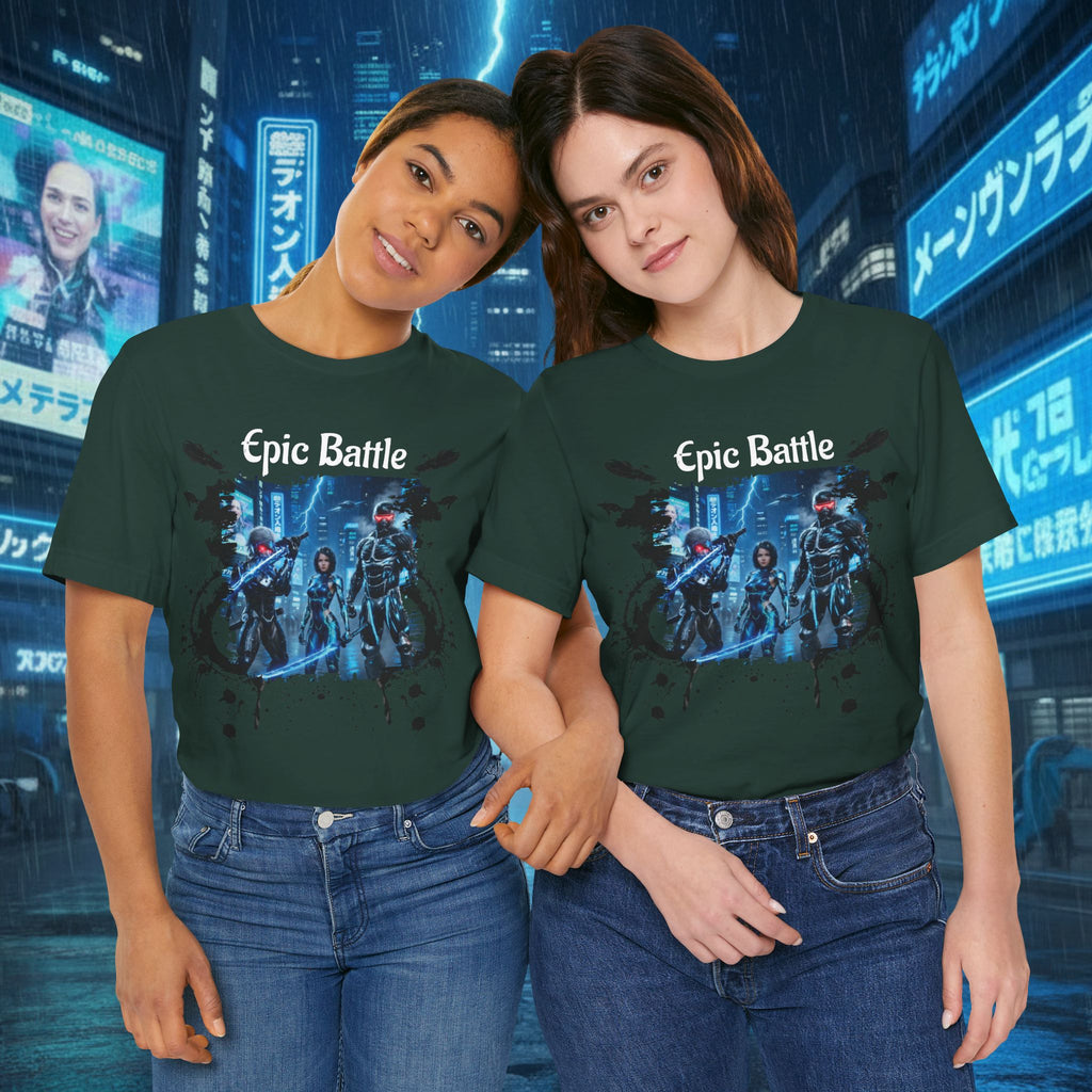 Epic Battle Tee — Sci‑Fi Gamer Graphic T-Shirt - Battle Suits