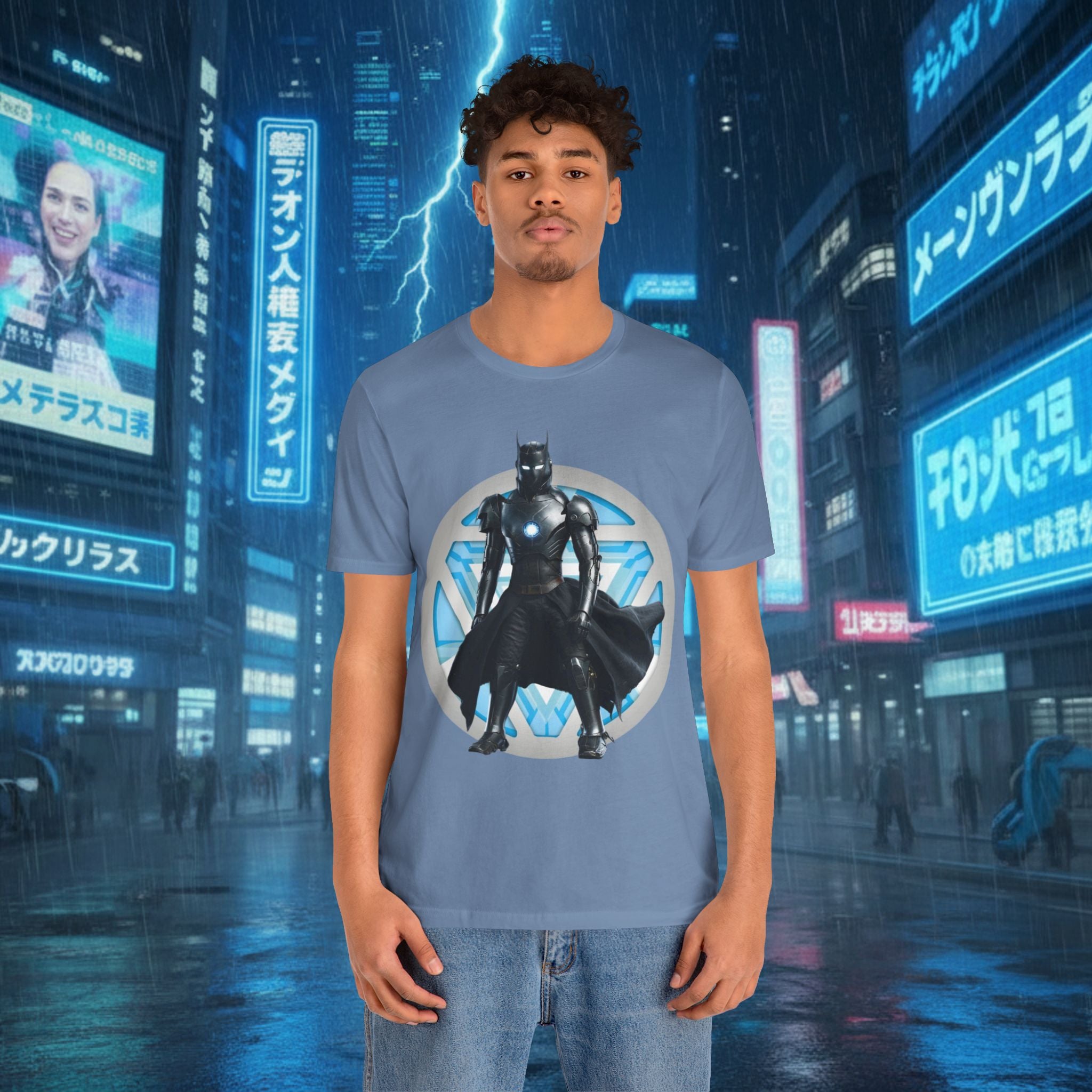Batman Armor Graphic Tee – Futuristic Superhero T-Shirt - IRONMAN