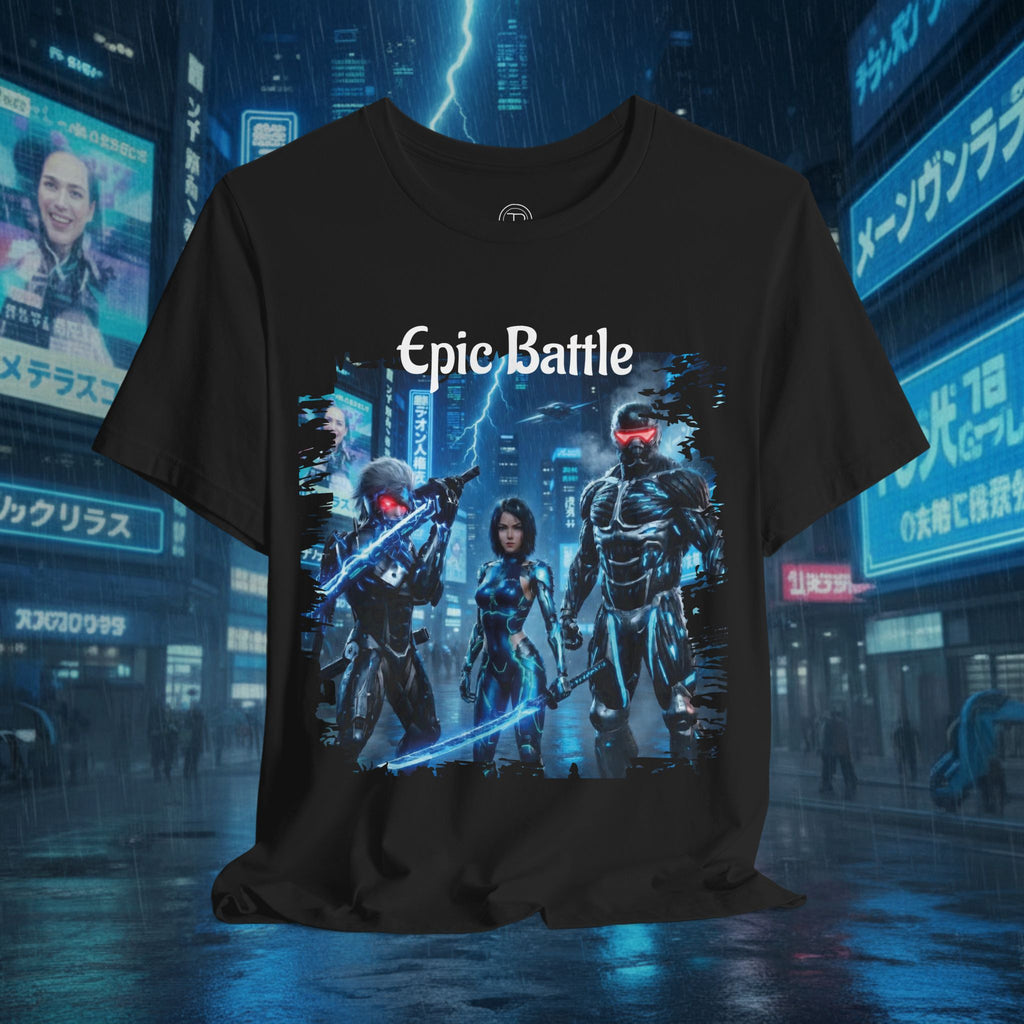 Epic Battle Tee — Sci‑Fi Gamer Graphic T-Shirt - Battle Suits