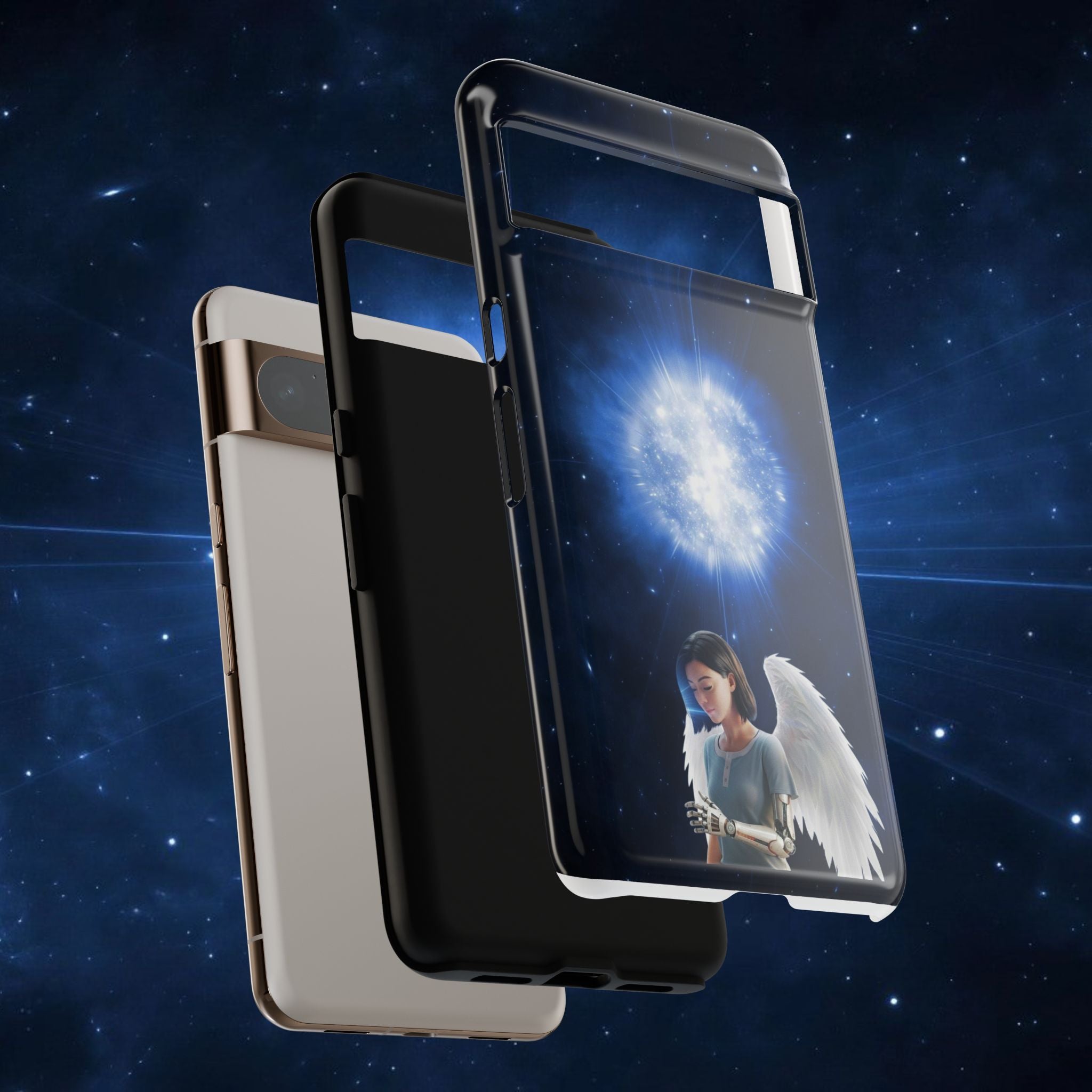 Angel Wings Galaxy Phone Case — Cosmic Light Protective Case ALITA BATTLE ANGEL