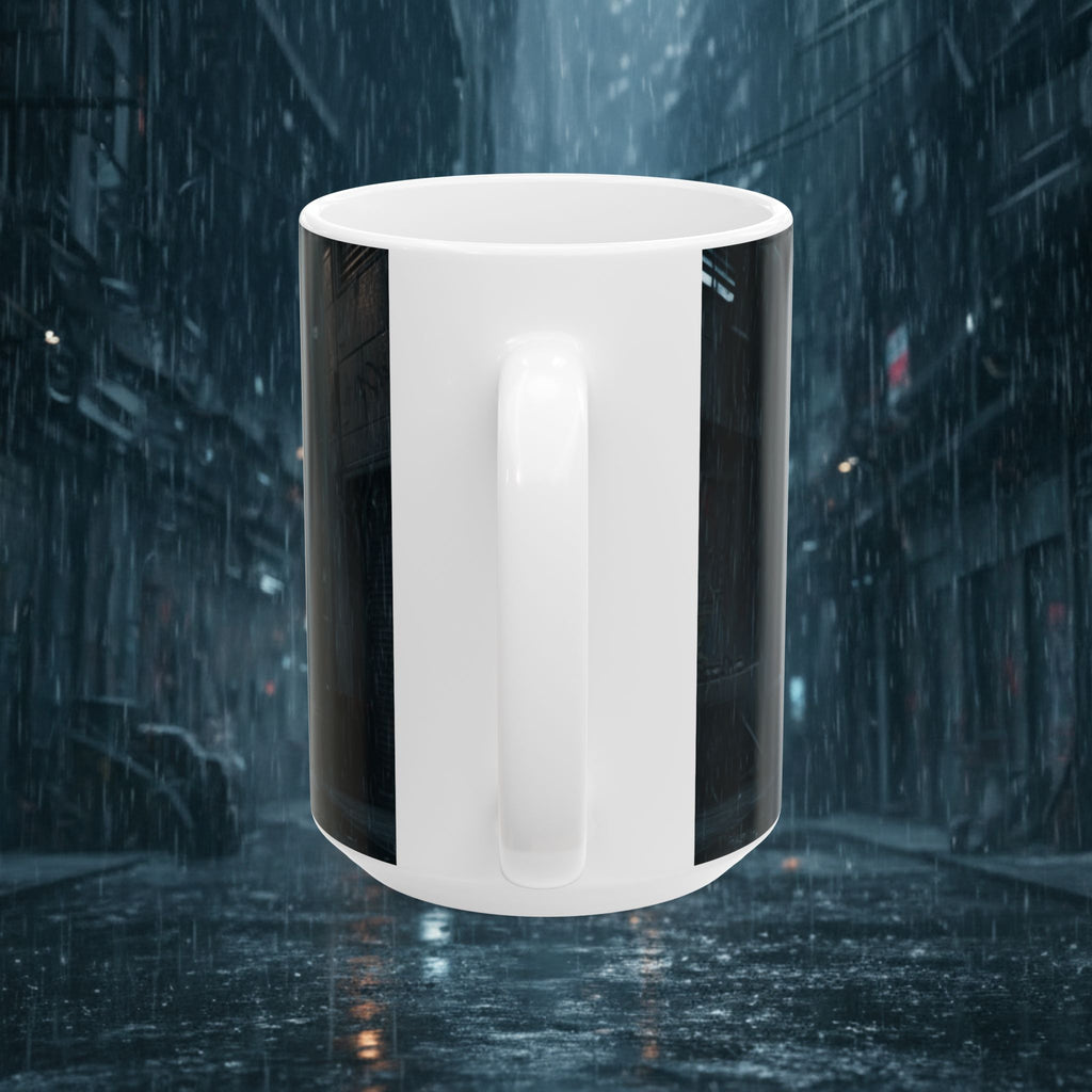 Cyberpunk Battle Ceramic Mug — Futuristic Warrior Design (11oz/15oz) - Battle Suits