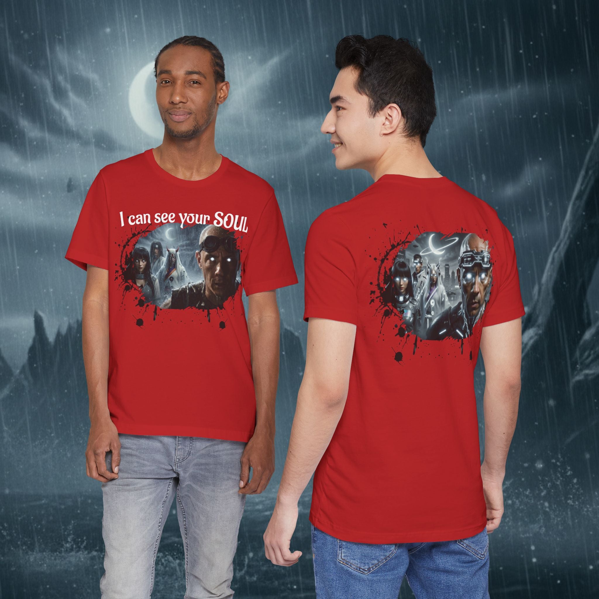I Can See Your Soul T-Shirt — Gothic Horror Movie Graphic Tee - Byakugan Family and Riddick