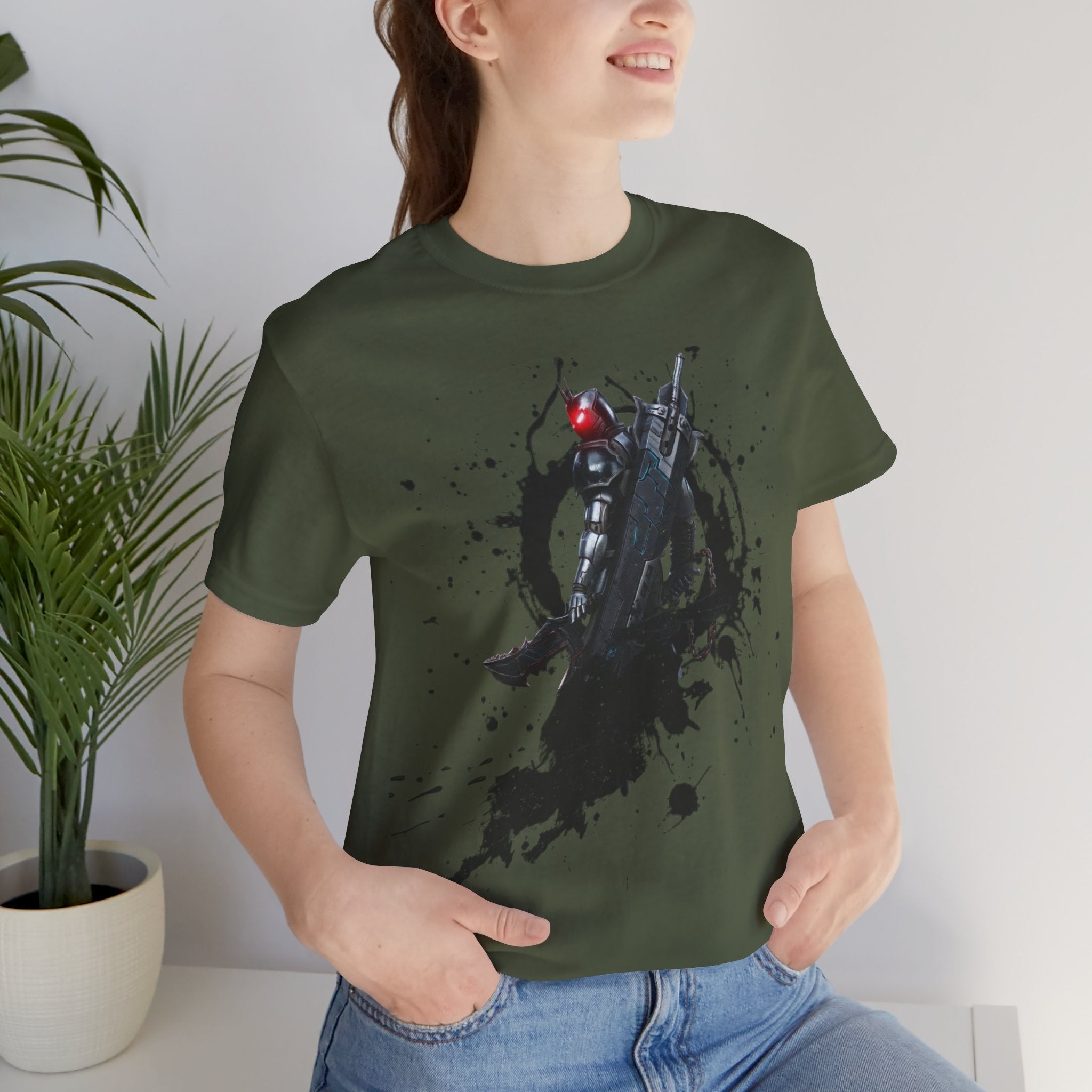 Splatter Noir Rifle Tee — Graphic Military Weapon Shirt