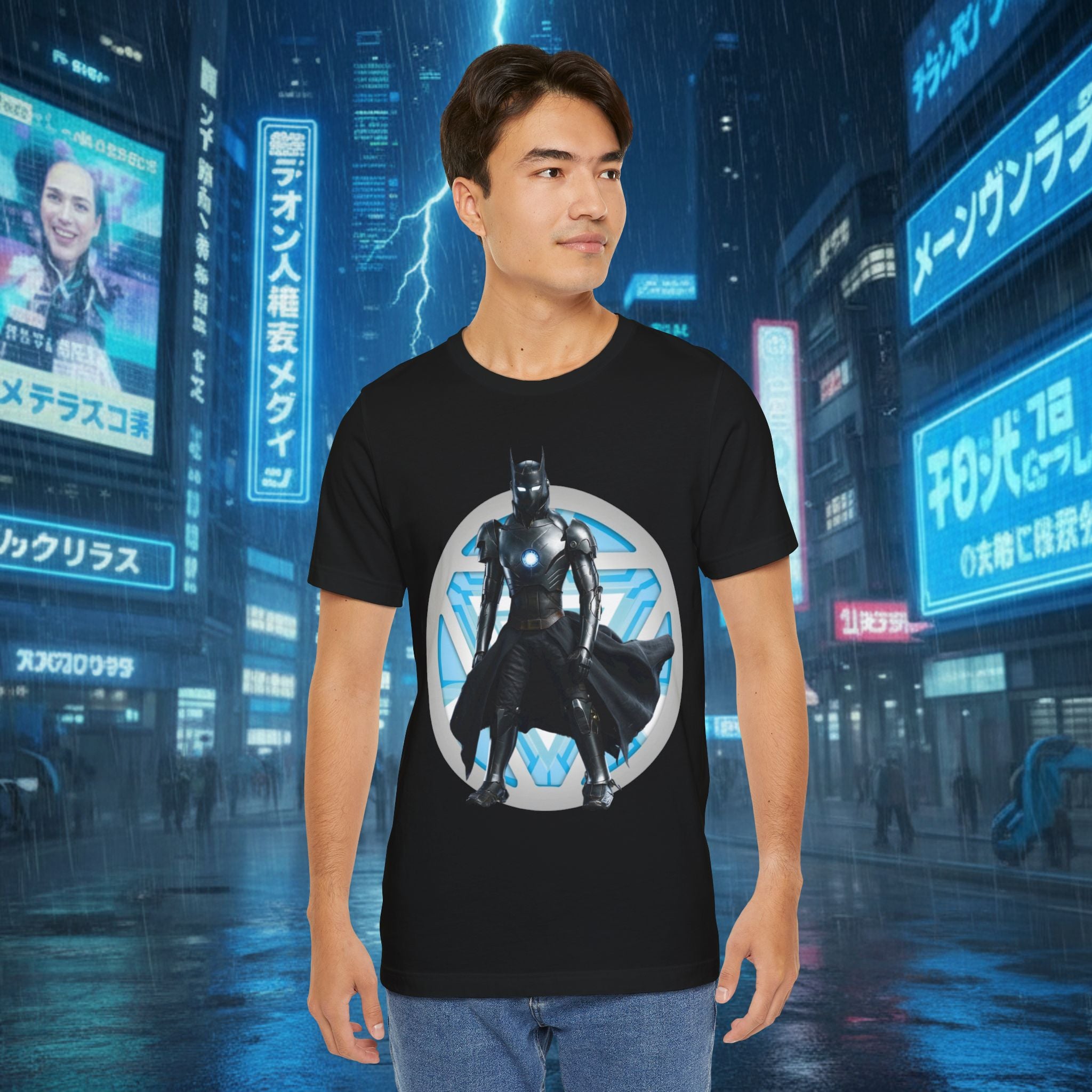 Batman Armor Graphic Tee – Futuristic Superhero T-Shirt - IRONMAN