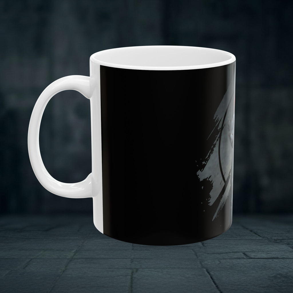 Dark Knight Ceramic Mug — Red-Eyed Armored Warrior Coffee Cup (11oz, 15oz)
