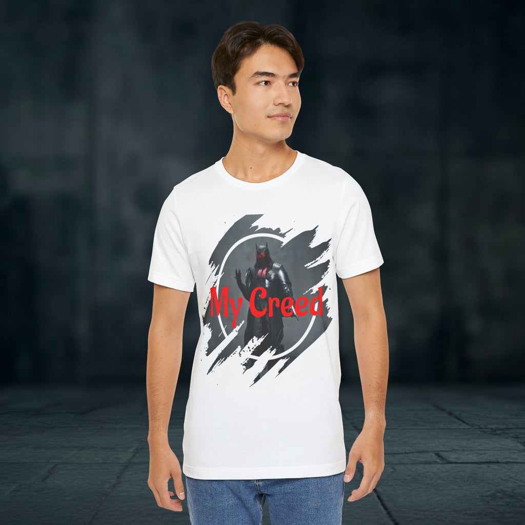 My Creed Graphic Tee — Dark Knight Sci‑Fi Illustration T‑Shirt