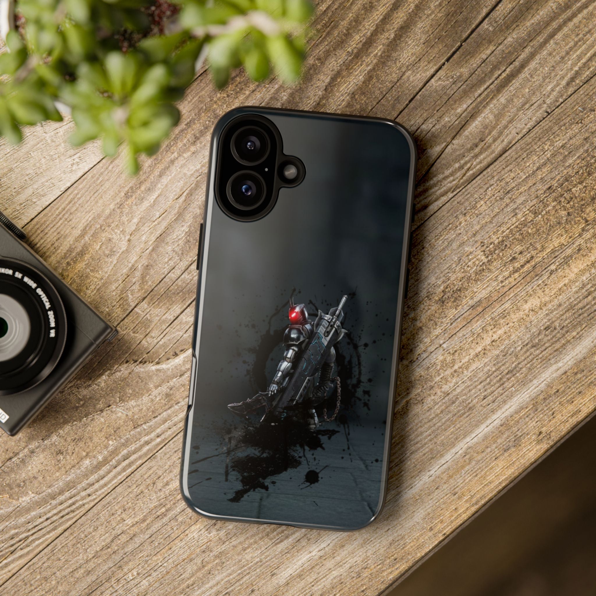 Tough Cases: Dark Cyber Soldier Phone Case — Rugged Sci‑Fi Armor Design