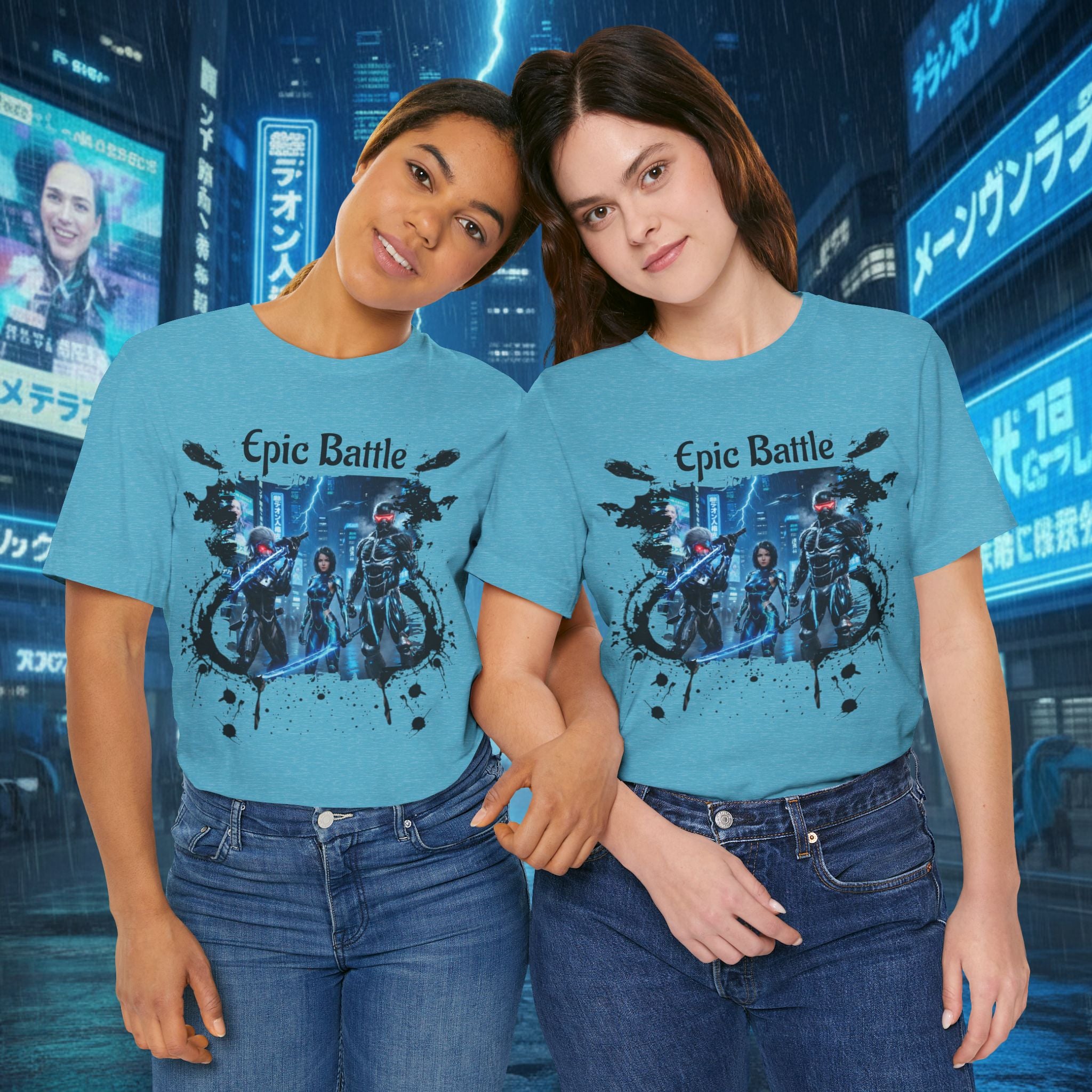 Epic Battle Tee — Sci‑Fi Gamer Graphic T-Shirt - Battle Suits