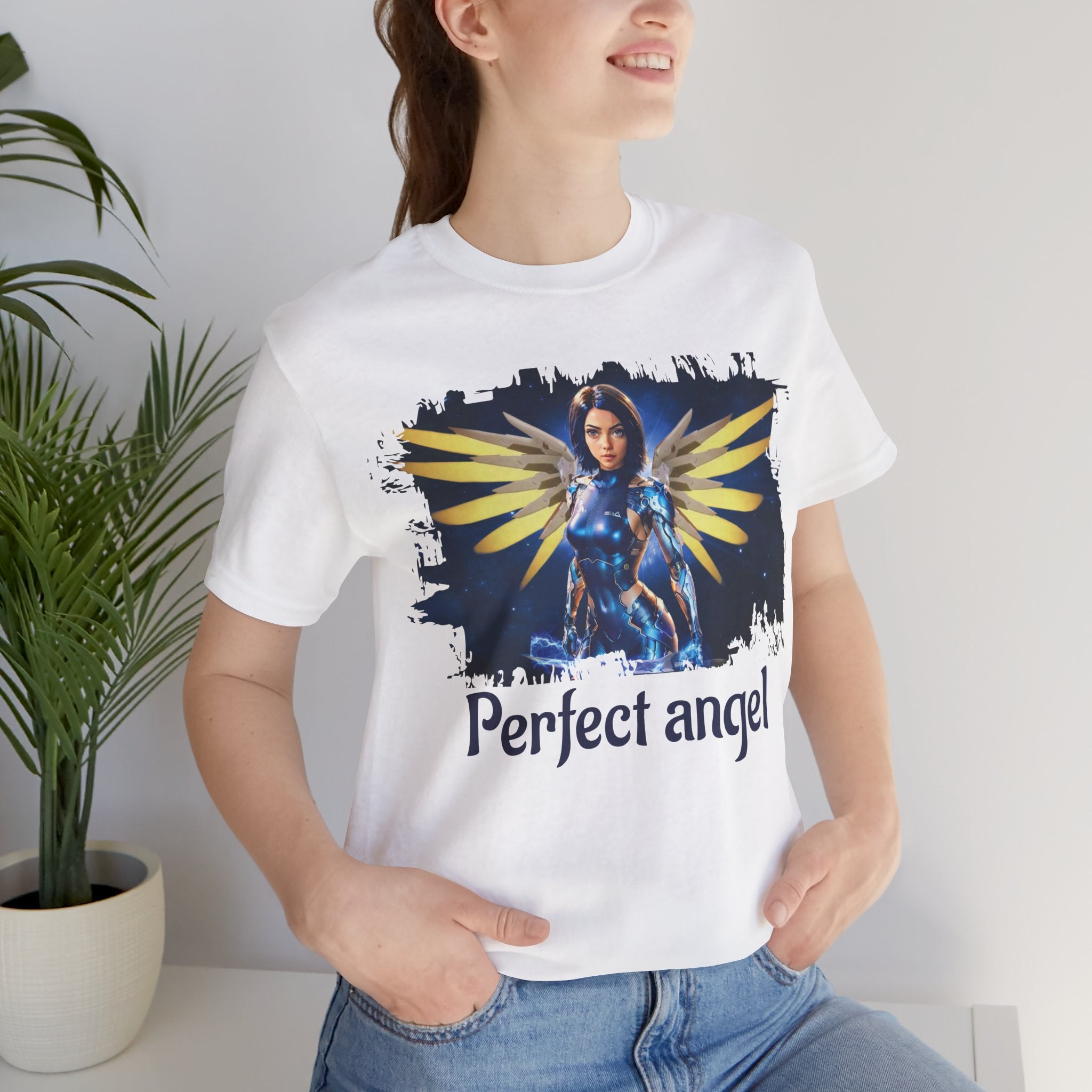 Angel Warrior Tee — "Perfect Angel" Fantasy Wings Graphic T-Shirt - alita battle angel