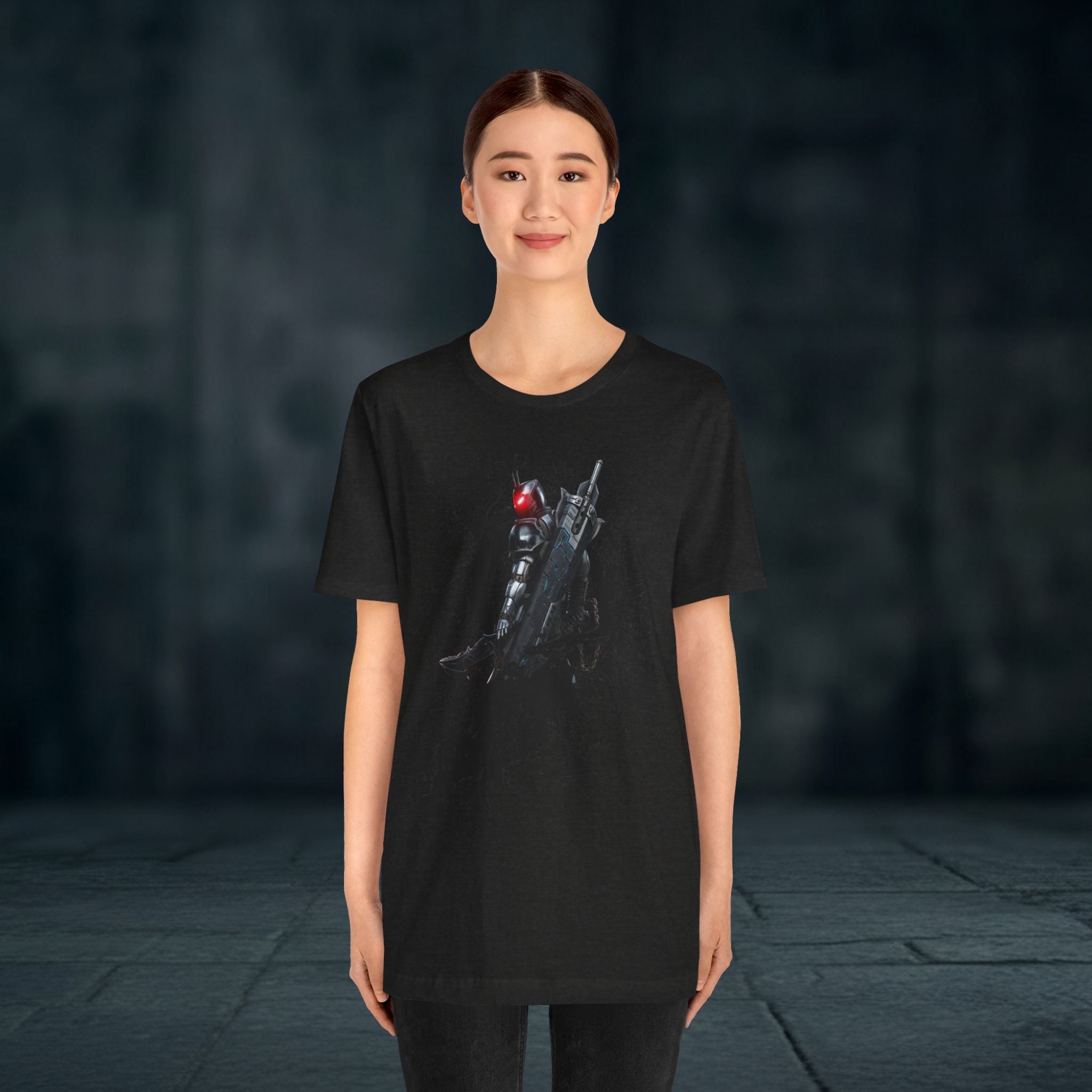 Splatter Noir Rifle Tee — Graphic Military Weapon Shirt
