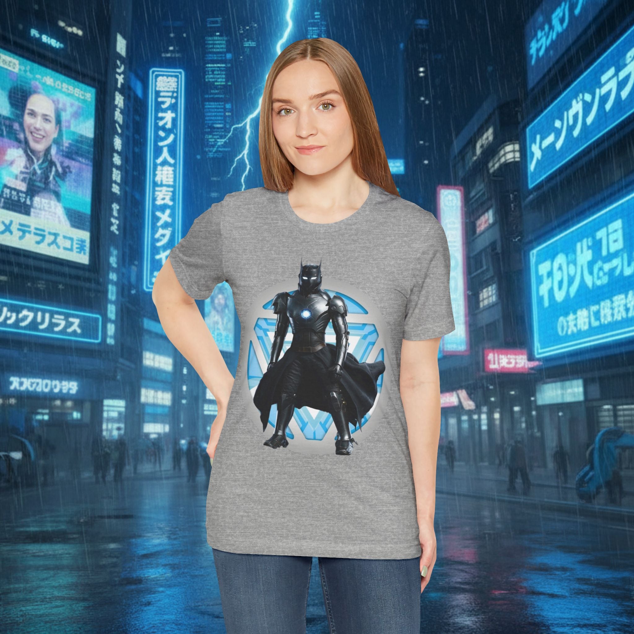 Batman Armor Graphic Tee – Futuristic Superhero T-Shirt - IRONMAN