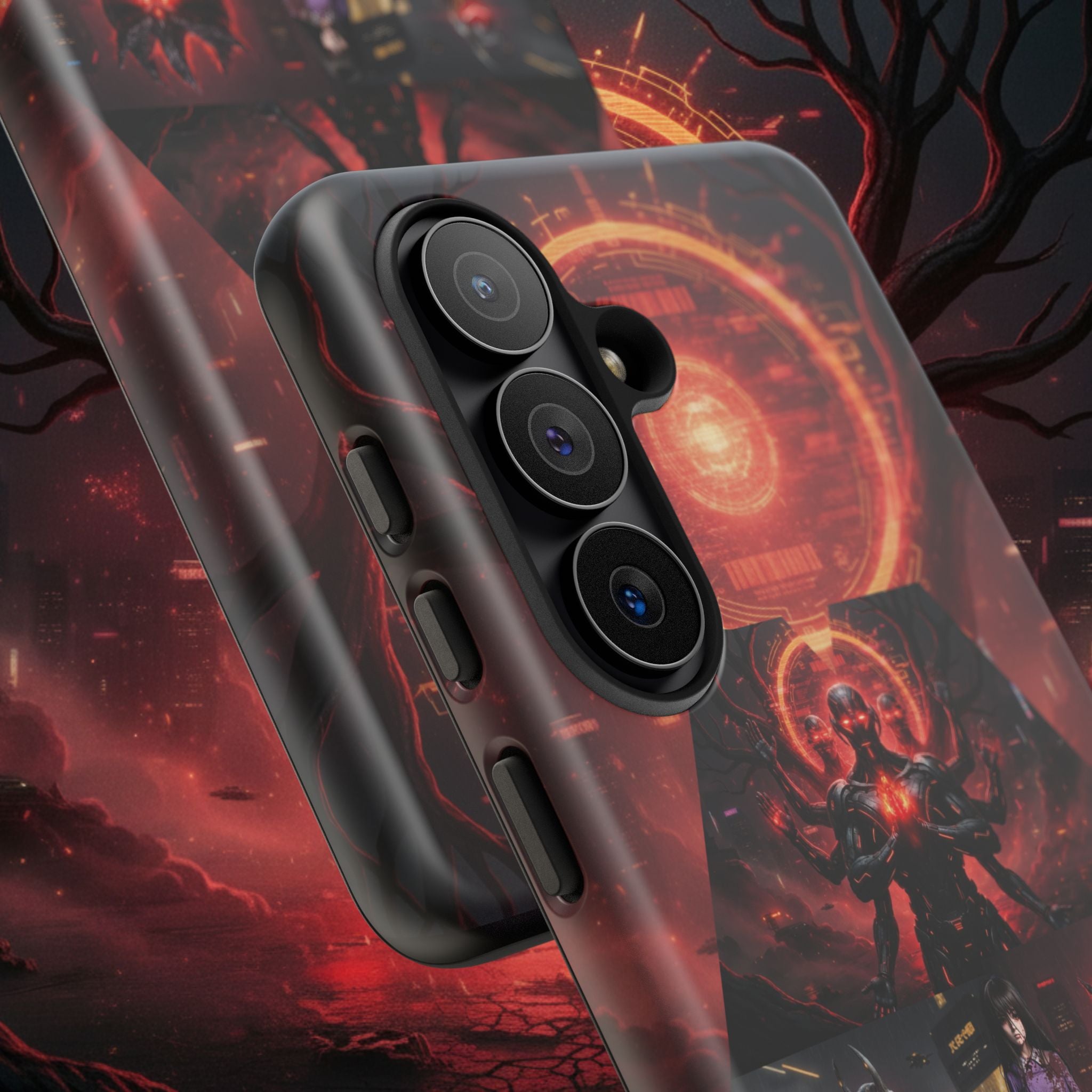 Demonic Guardians Phone Case — Red Occult Sigil Urban Fantasy iPhone Cover