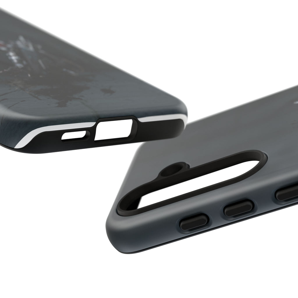Tough Cases: Dark Cyber Soldier Phone Case — Rugged Sci‑Fi Armor Design