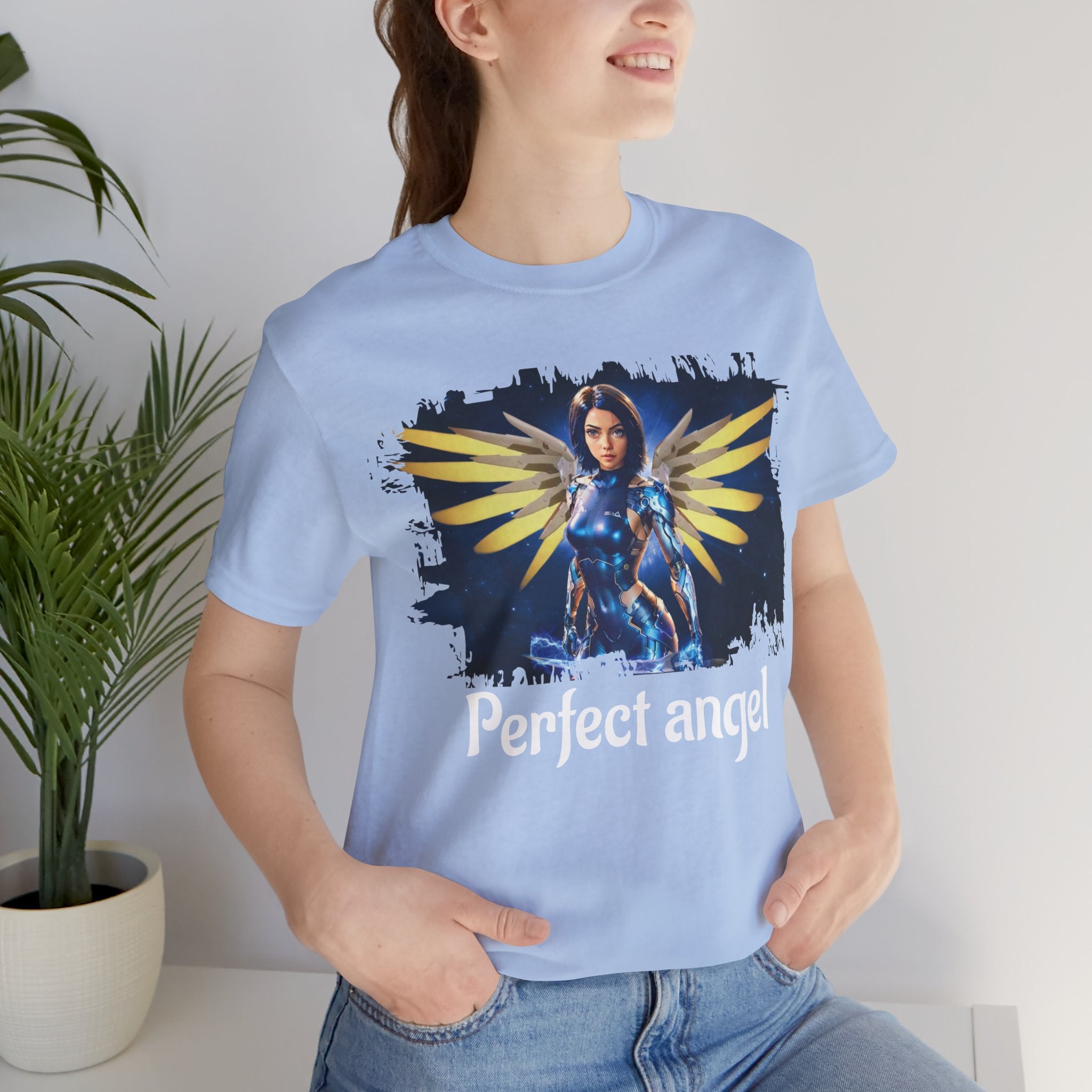 Angel Warrior Tee — "Perfect Angel" Fantasy Wings Graphic T-Shirt - alita battle angel