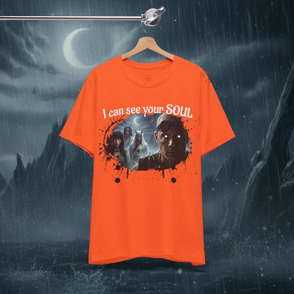 I Can See Your Soul T-Shirt — Gothic Horror Movie Graphic Tee - Byakugan Family and Riddick