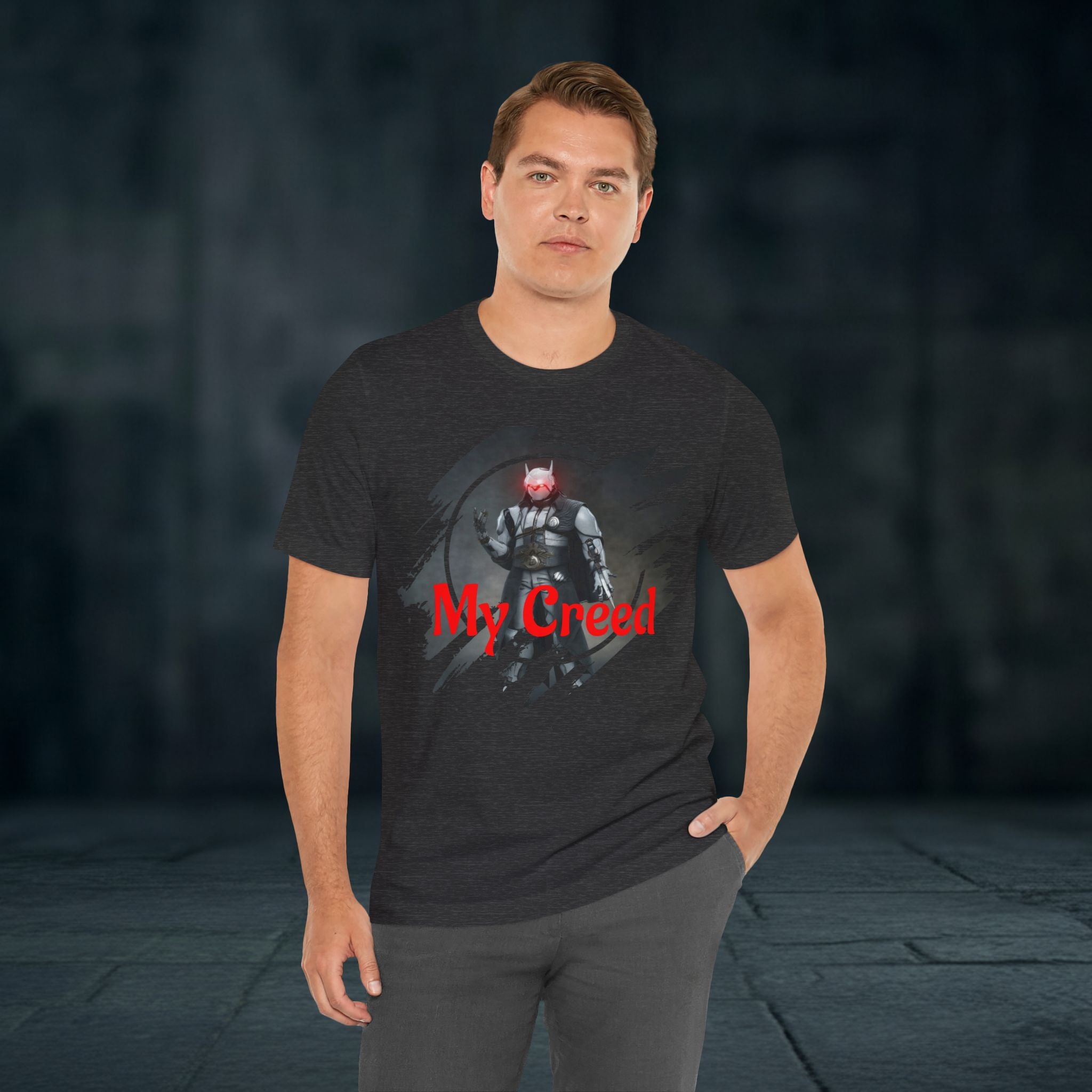 My Creed T-Shirt — Dark Knight Sci‑Fi Graphic Tee