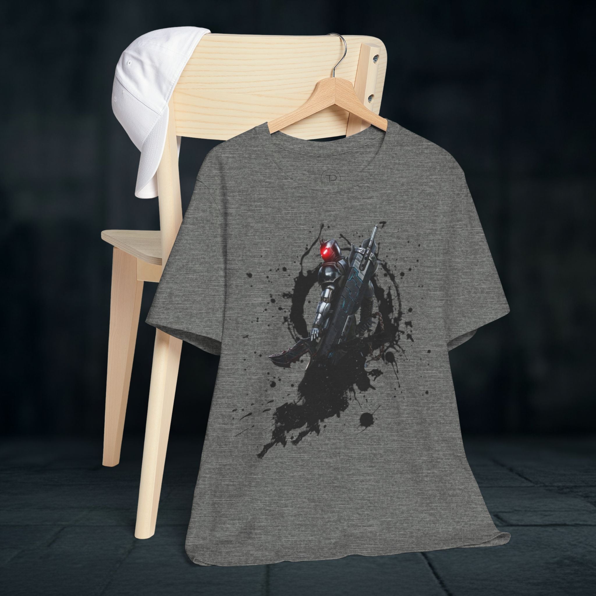 Splatter Noir Rifle Tee — Graphic Military Weapon Shirt
